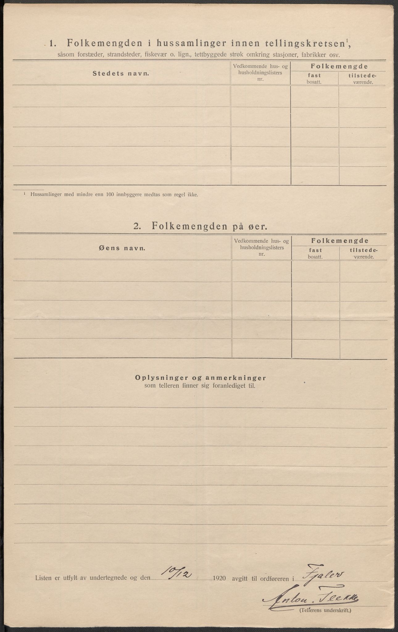 SAB, 1920 census for Fjaler, 1920, p. 52