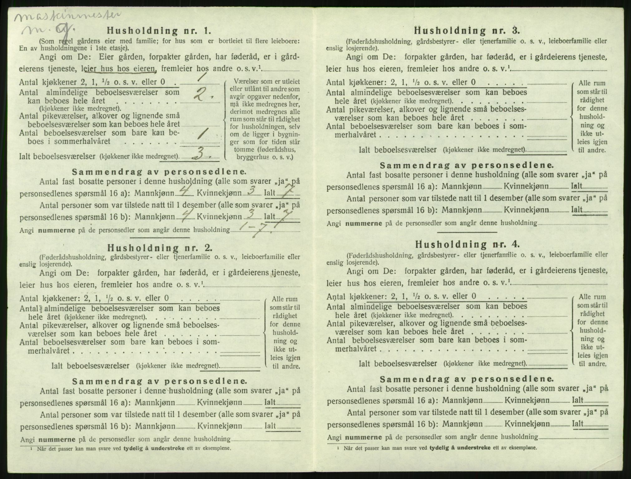 SAT, 1920 census for Bolsøy, 1920, p. 884