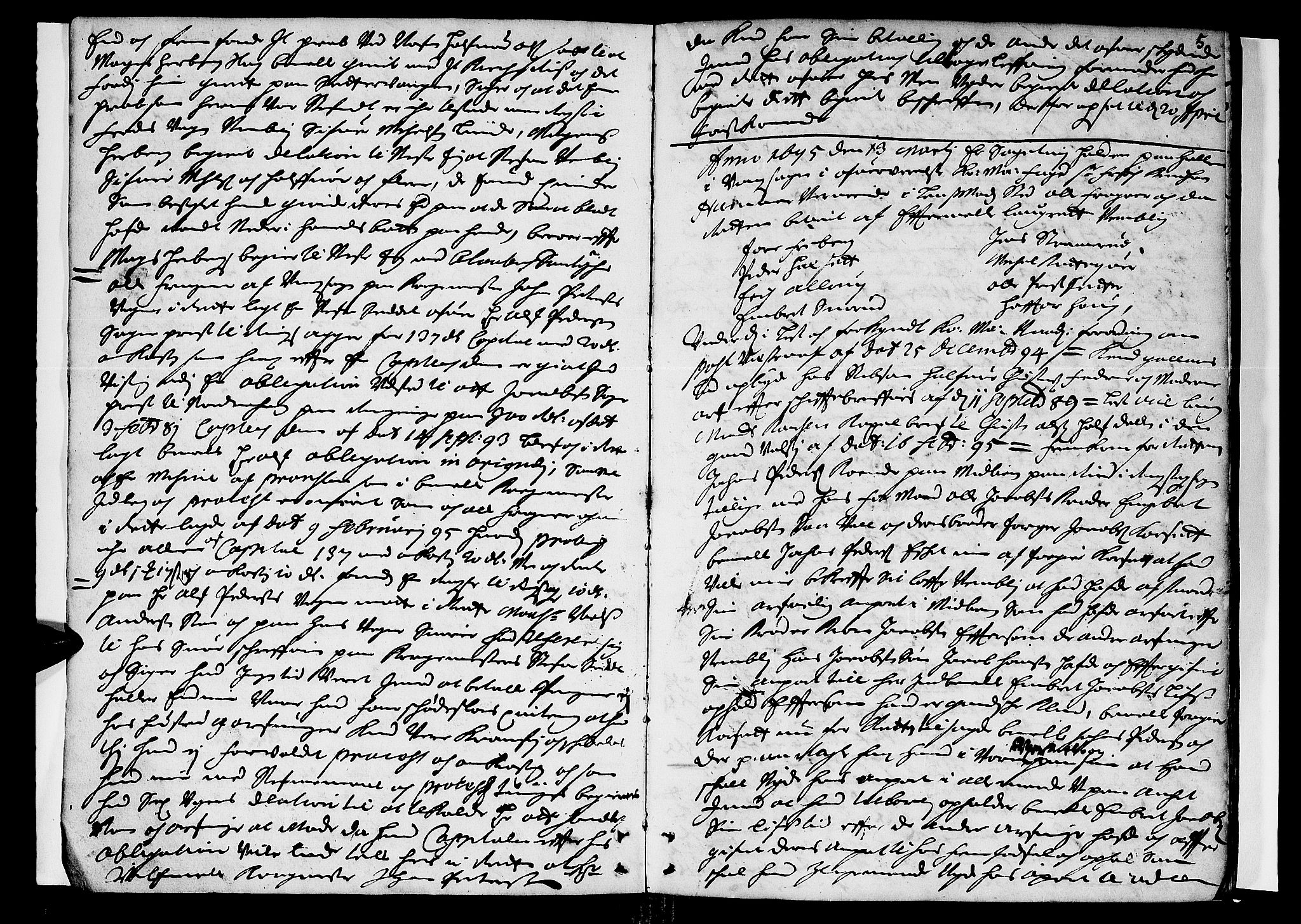 Hedemarken sorenskriveri, SAH/TING-034/G/Gb/L0023: Tingbok, 1695-1696, p. 4b-5a