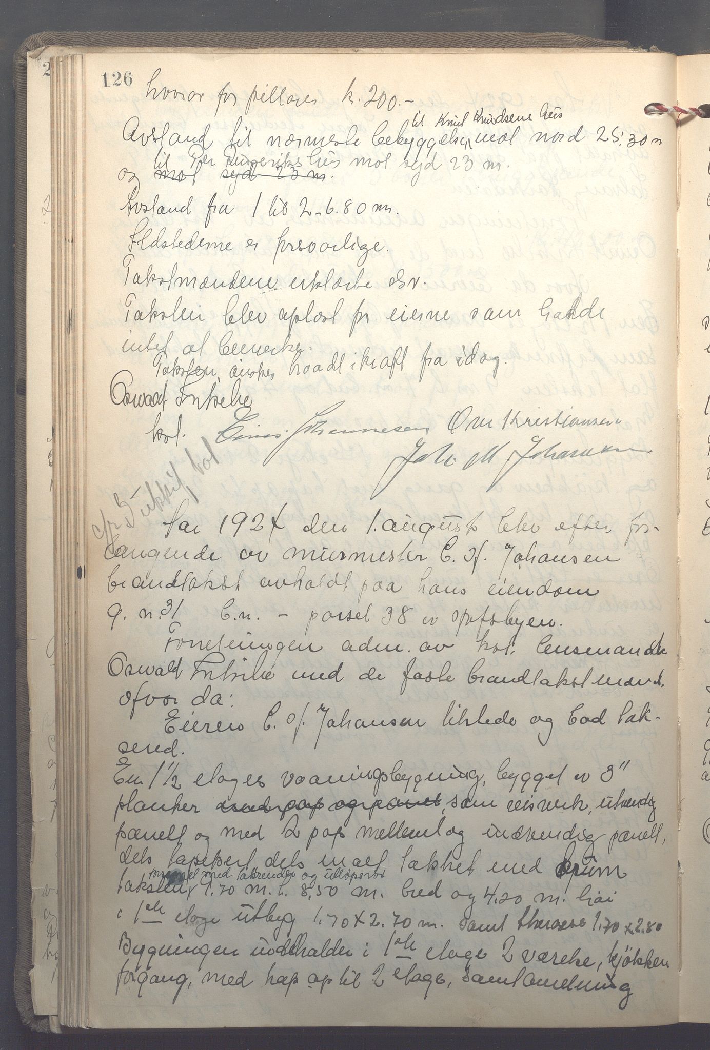 Lensmennene i Aker, OBA/A-10133/F/Fb/L0002: Branntakstprotokoll, 1922-1929, p. 126
