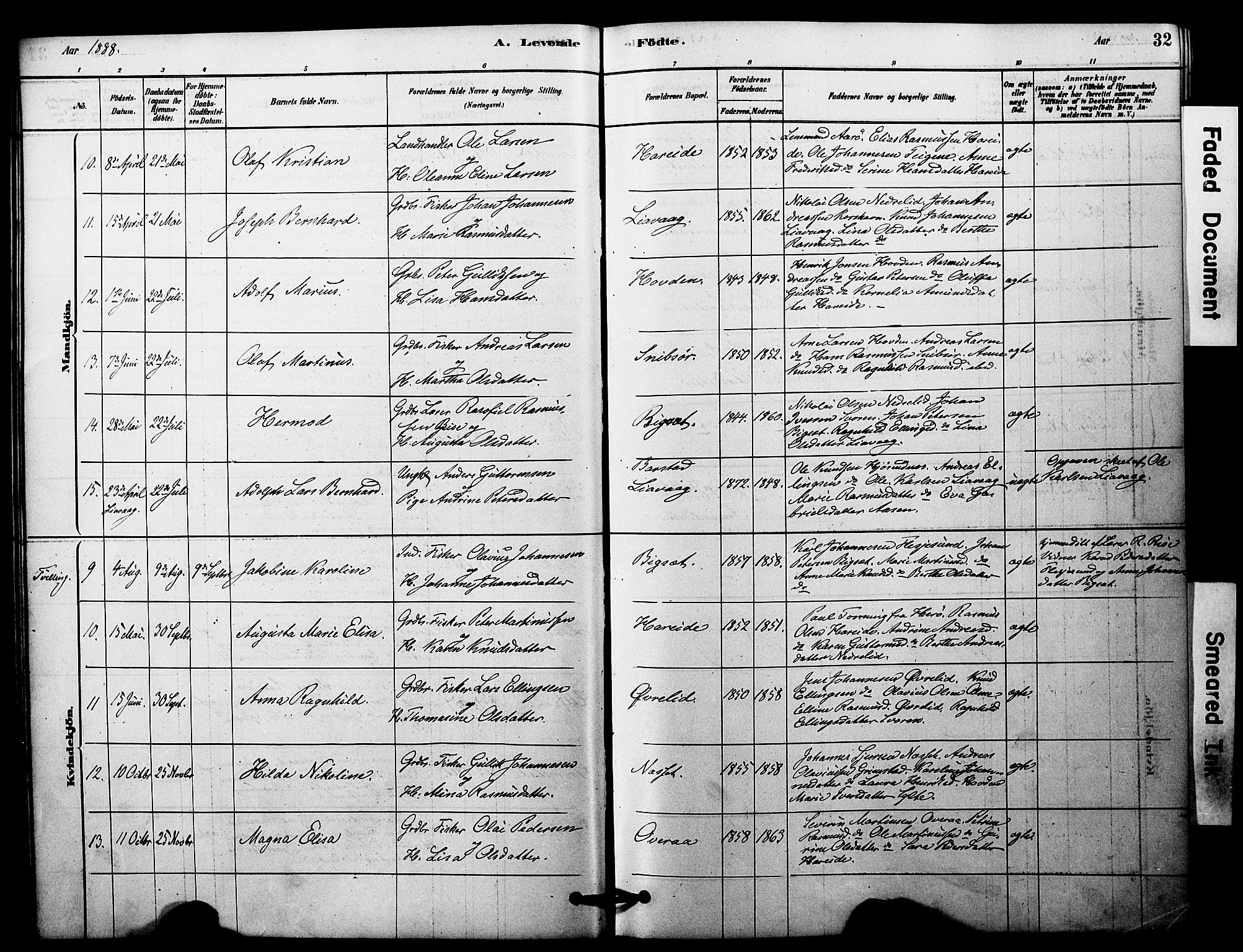 Ministerialprotokoller, klokkerbøker og fødselsregistre - Møre og Romsdal, AV/SAT-A-1454/510/L0122: Parish register (official) no. 510A02, 1878-1897, p. 32