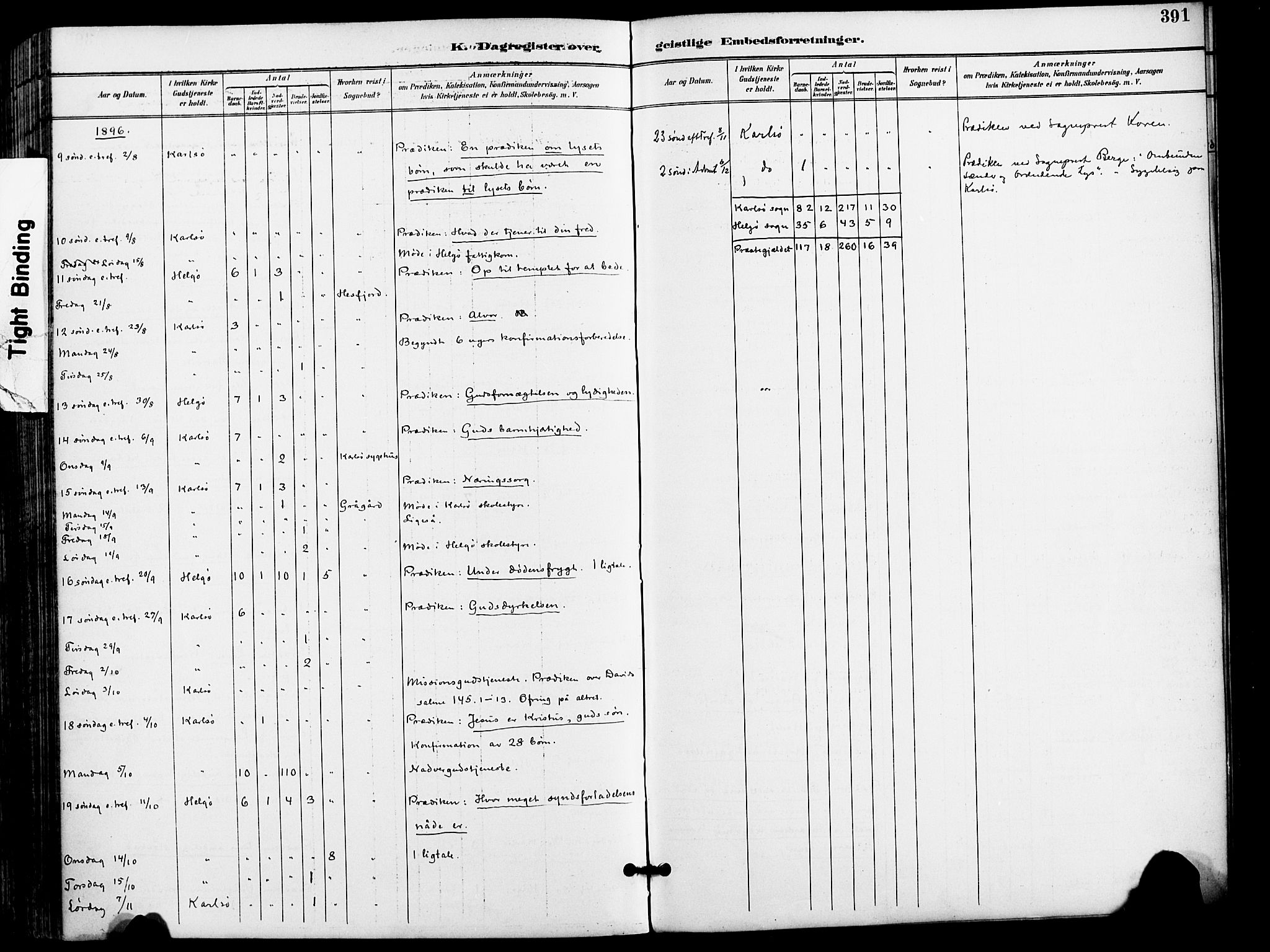 Karlsøy sokneprestembete, AV/SATØ-S-1299/H/Ha/Haa/L0007kirke: Parish register (official) no. 7, 1891-1902, p. 391