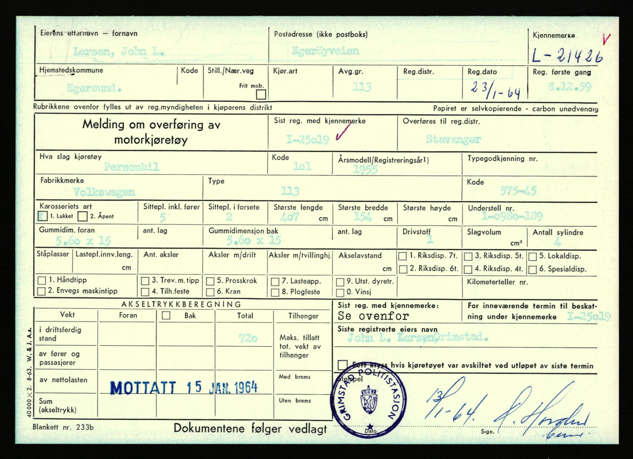 Stavanger trafikkstasjon, AV/SAST-A-101942/0/F/L0037: L-20500 - L-21499, 1930-1971, p. 2183