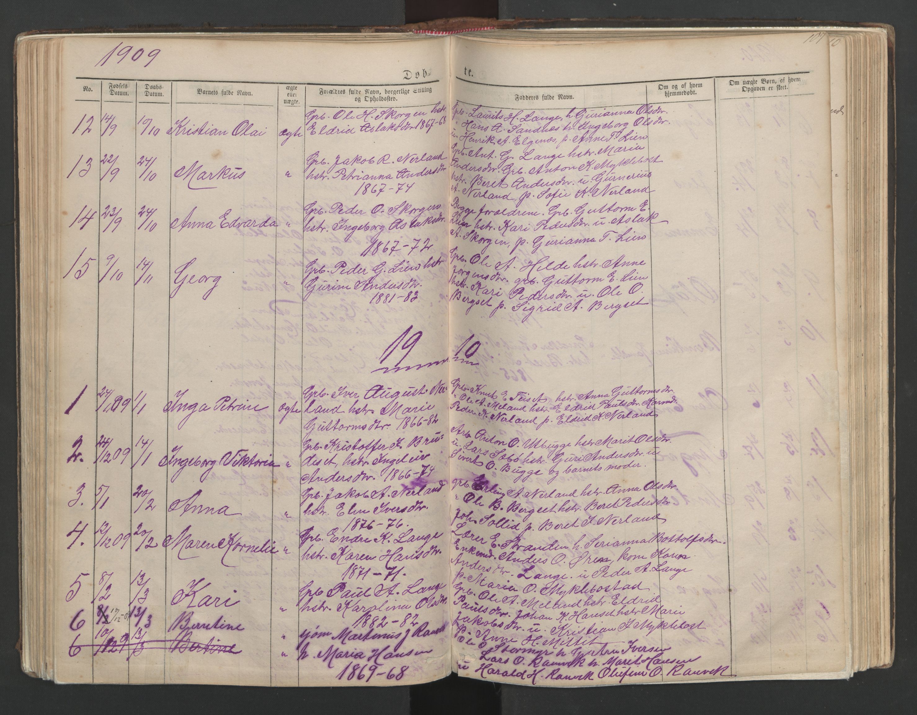 Ministerialprotokoller, klokkerbøker og fødselsregistre - Møre og Romsdal, AV/SAT-A-1454/554/L0645: Parish register (copy) no. 554C02, 1867-1946, p. 107