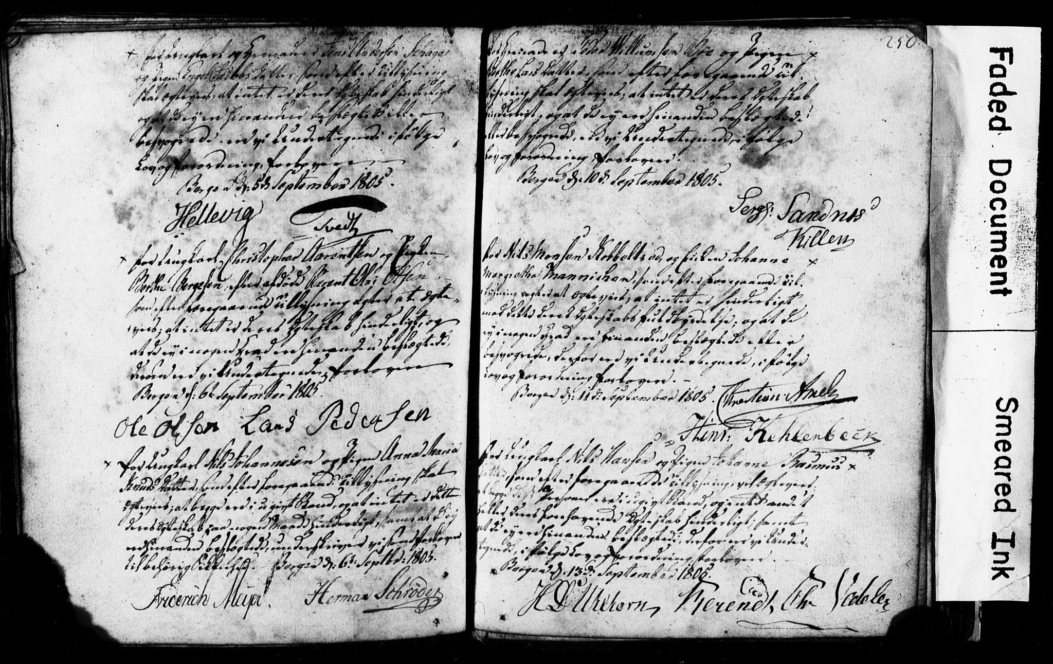 Korskirken sokneprestembete, AV/SAB-A-76101: Best man's statements no. II.5.1, 1776-1816, p. 250