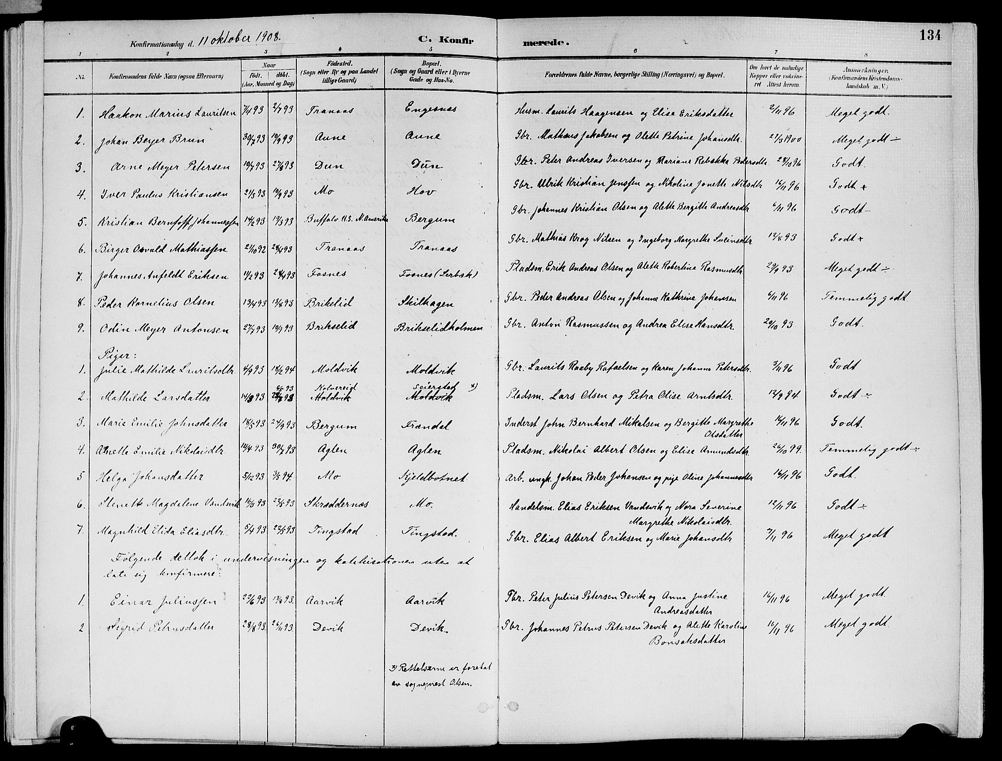 Ministerialprotokoller, klokkerbøker og fødselsregistre - Nord-Trøndelag, AV/SAT-A-1458/773/L0617: Parish register (official) no. 773A08, 1887-1910, p. 134