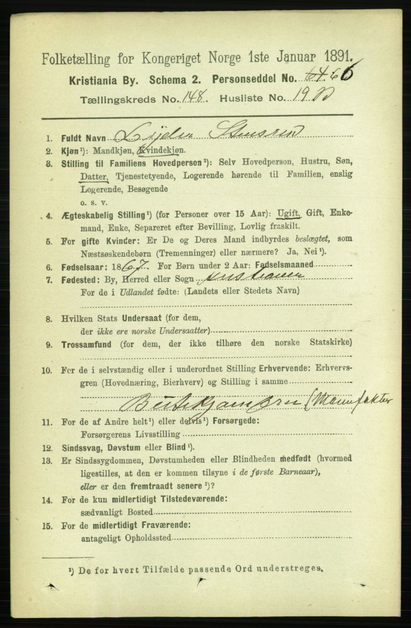 RA, 1891 census for 0301 Kristiania, 1891, p. 82659