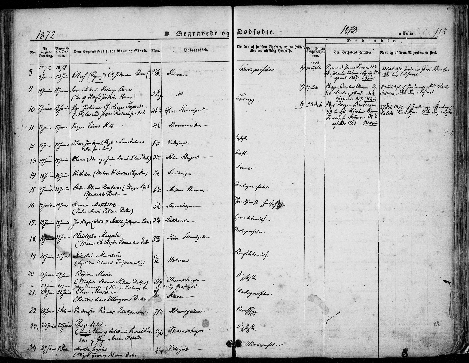 Domkirken sokneprestkontor, AV/SAST-A-101812/001/30/30BA/L0020: Parish register (official) no. A 19, 1858-1877, p. 115