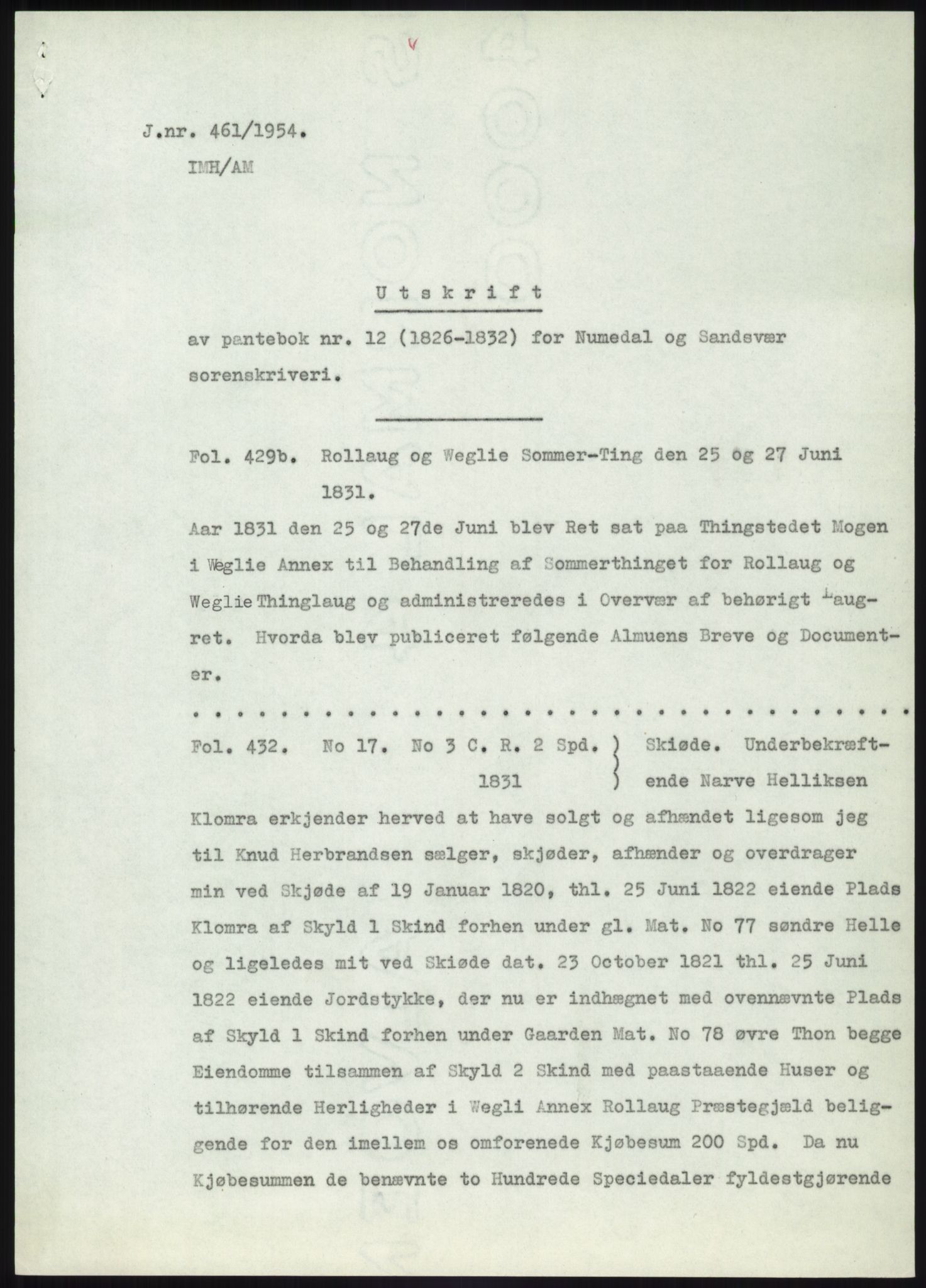 Statsarkivet i Kongsberg, SAKO/A-0001, 1944-1954, p. 89