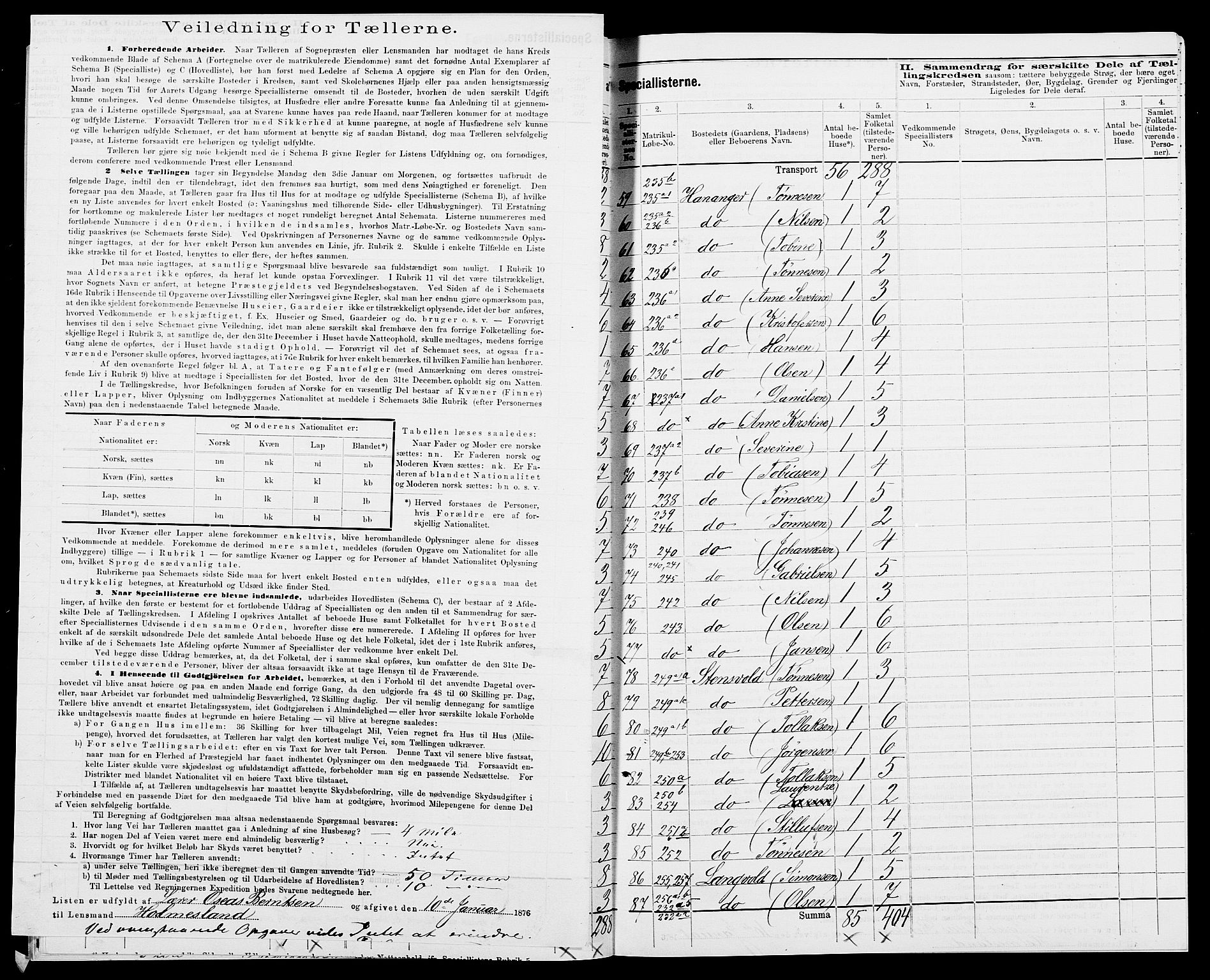 SAK, 1875 census for 1041L Vanse/Vanse og Farsund, 1875, p. 62