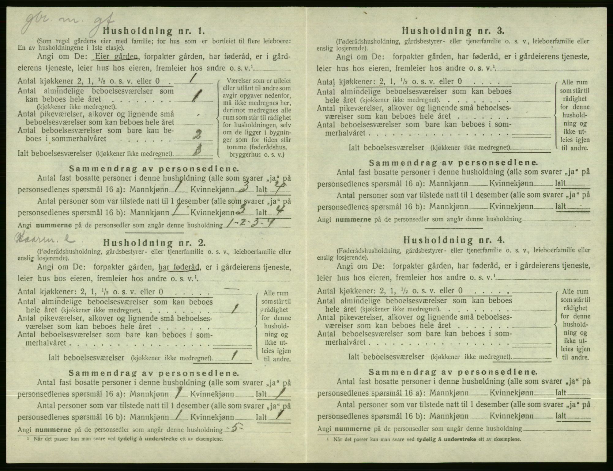 SAB, 1920 census for Evanger, 1920, p. 186