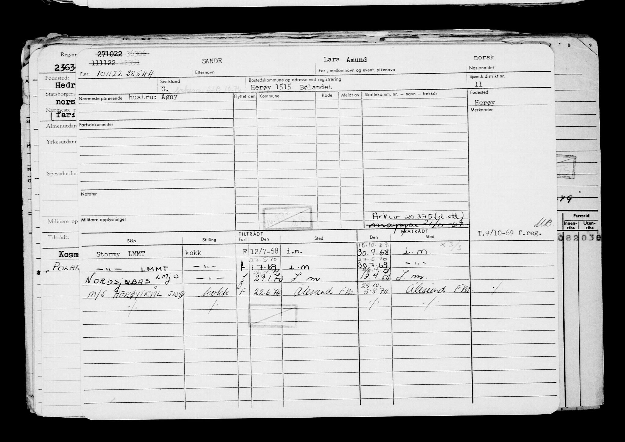 Direktoratet for sjømenn, AV/RA-S-3545/G/Gb/L0212: Hovedkort, 1922, p. 205