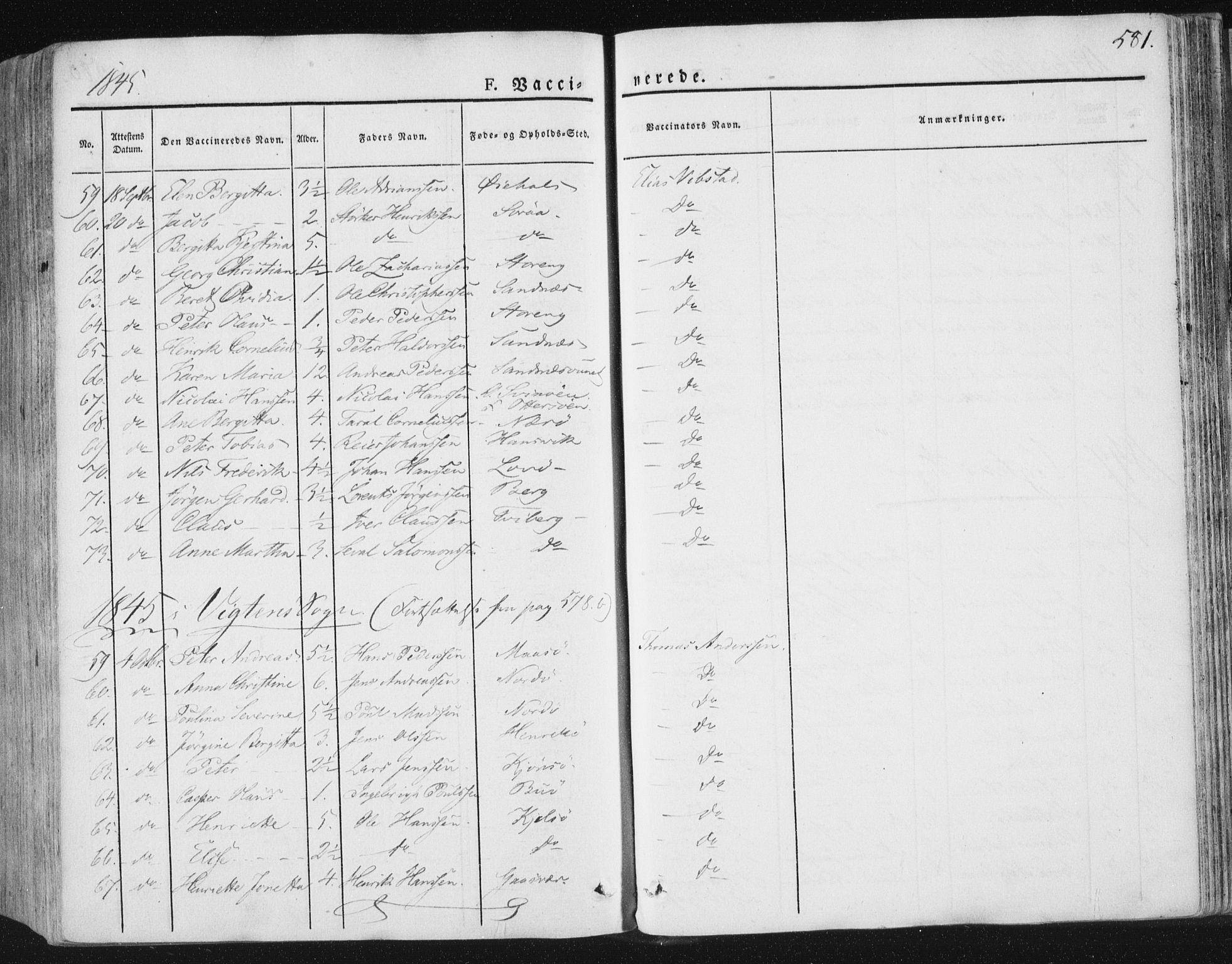 Ministerialprotokoller, klokkerbøker og fødselsregistre - Nord-Trøndelag, SAT/A-1458/784/L0669: Parish register (official) no. 784A04, 1829-1859, p. 581