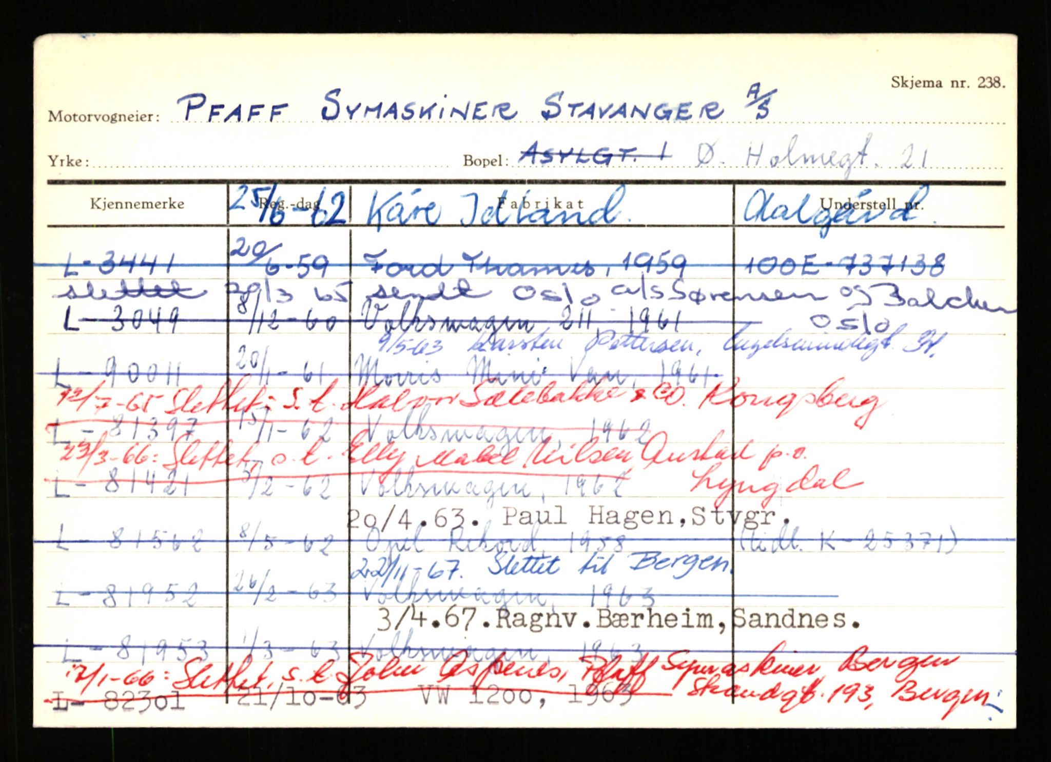 Stavanger trafikkstasjon, SAST/A-101942/0/H/L0029: Omdal - Polaris, 1930-1971, p. 3176