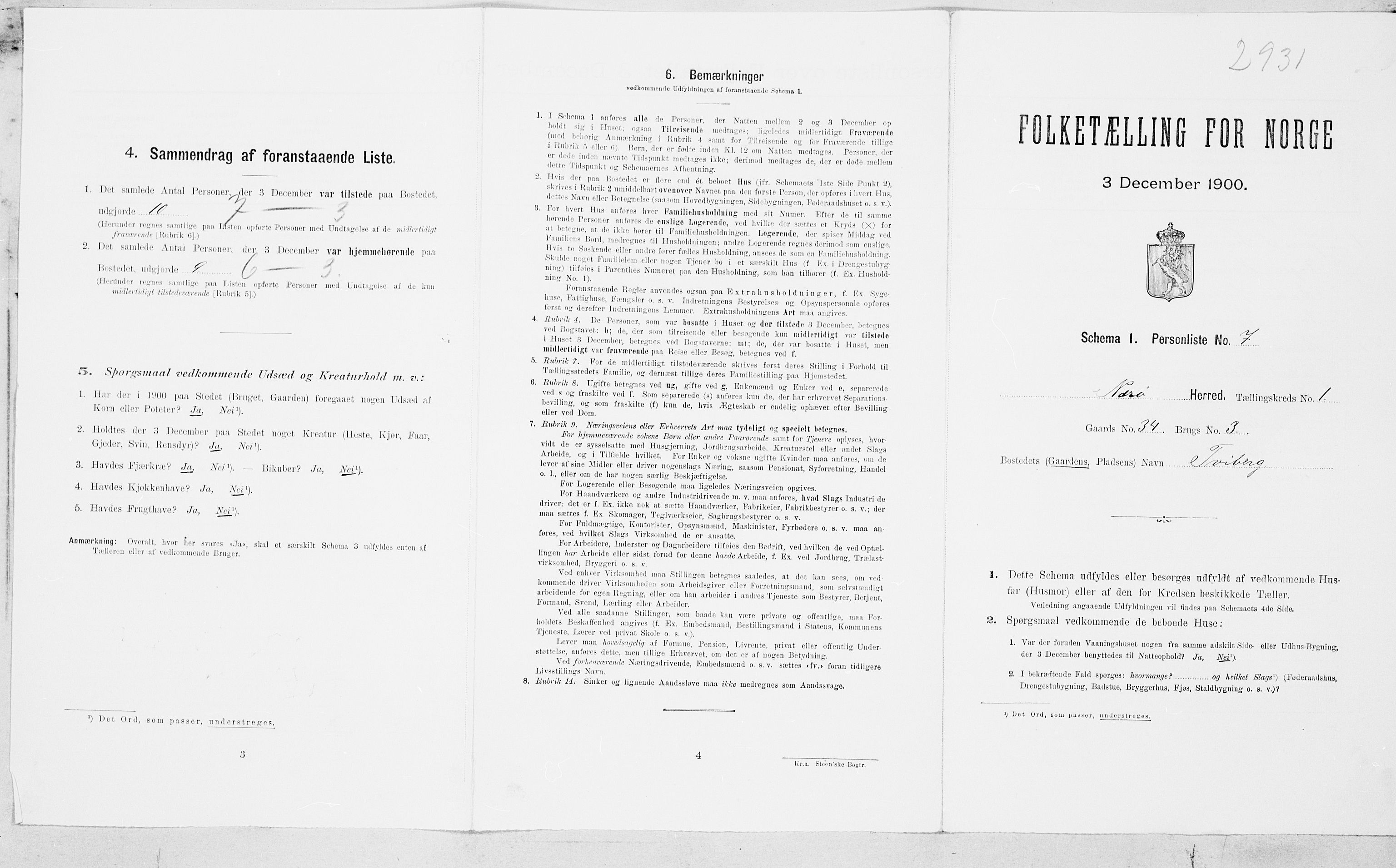 SAT, 1900 census for Nærøy, 1900, p. 27