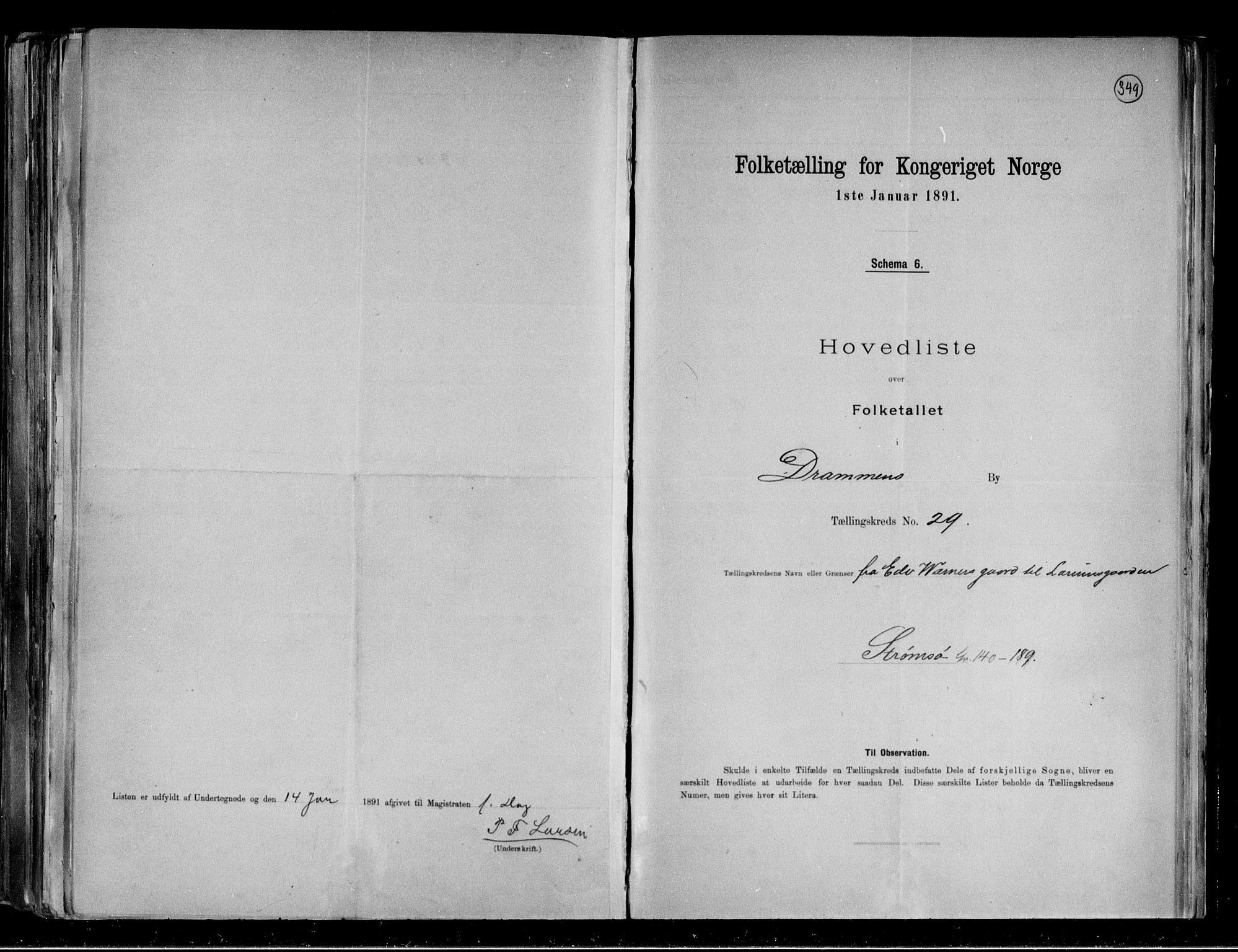 RA, 1891 census for 0602 Drammen, 1891, p. 64