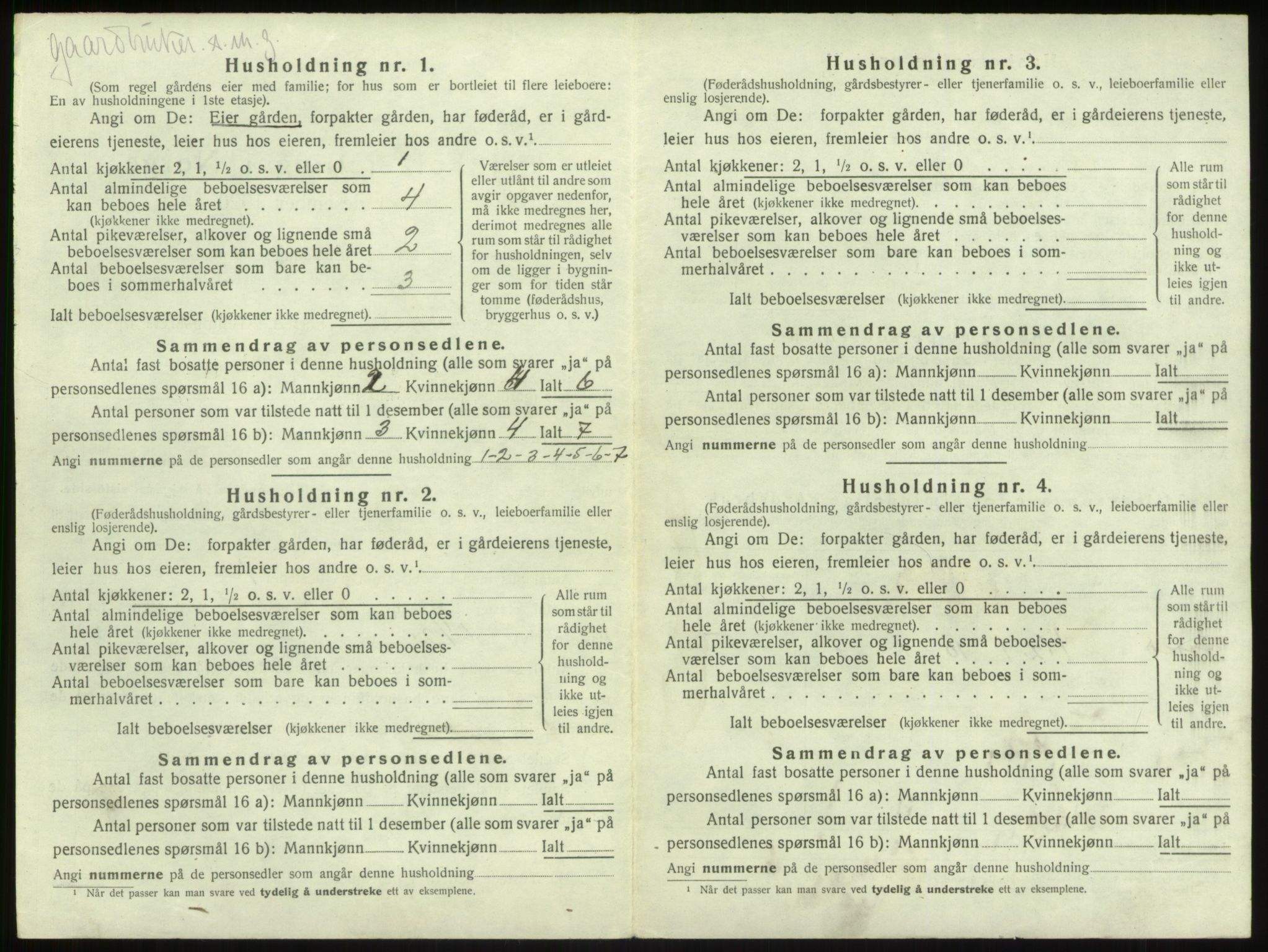 SAB, 1920 census for Kyrkjebø, 1920, p. 490