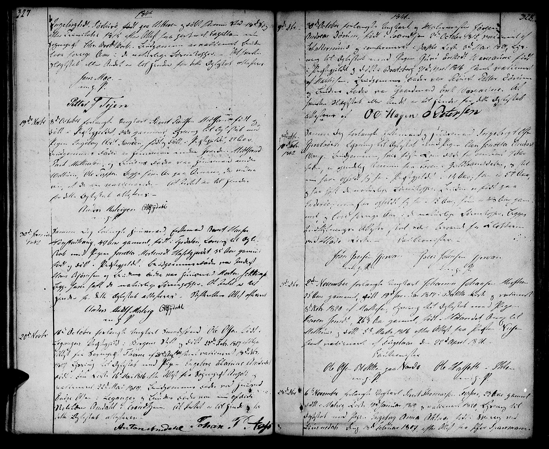 Ministerialprotokoller, klokkerbøker og fødselsregistre - Sør-Trøndelag, SAT/A-1456/604/L0181: Parish register (official) no. 604A02, 1798-1817, p. 327-328