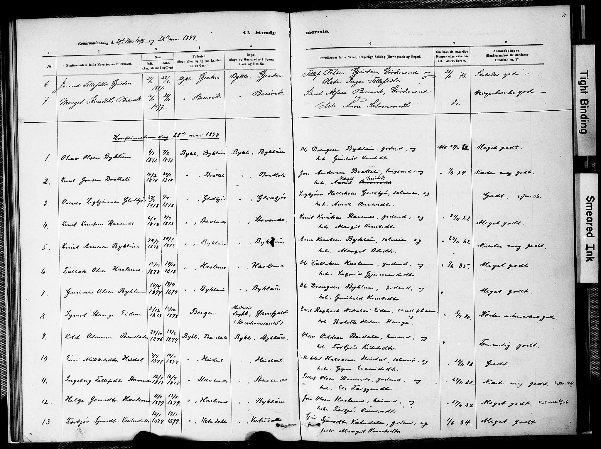 Valle sokneprestkontor, AV/SAK-1111-0044/F/Fa/Faa/L0001: Parish register (official) no. A 1, 1882-1907, p. 75