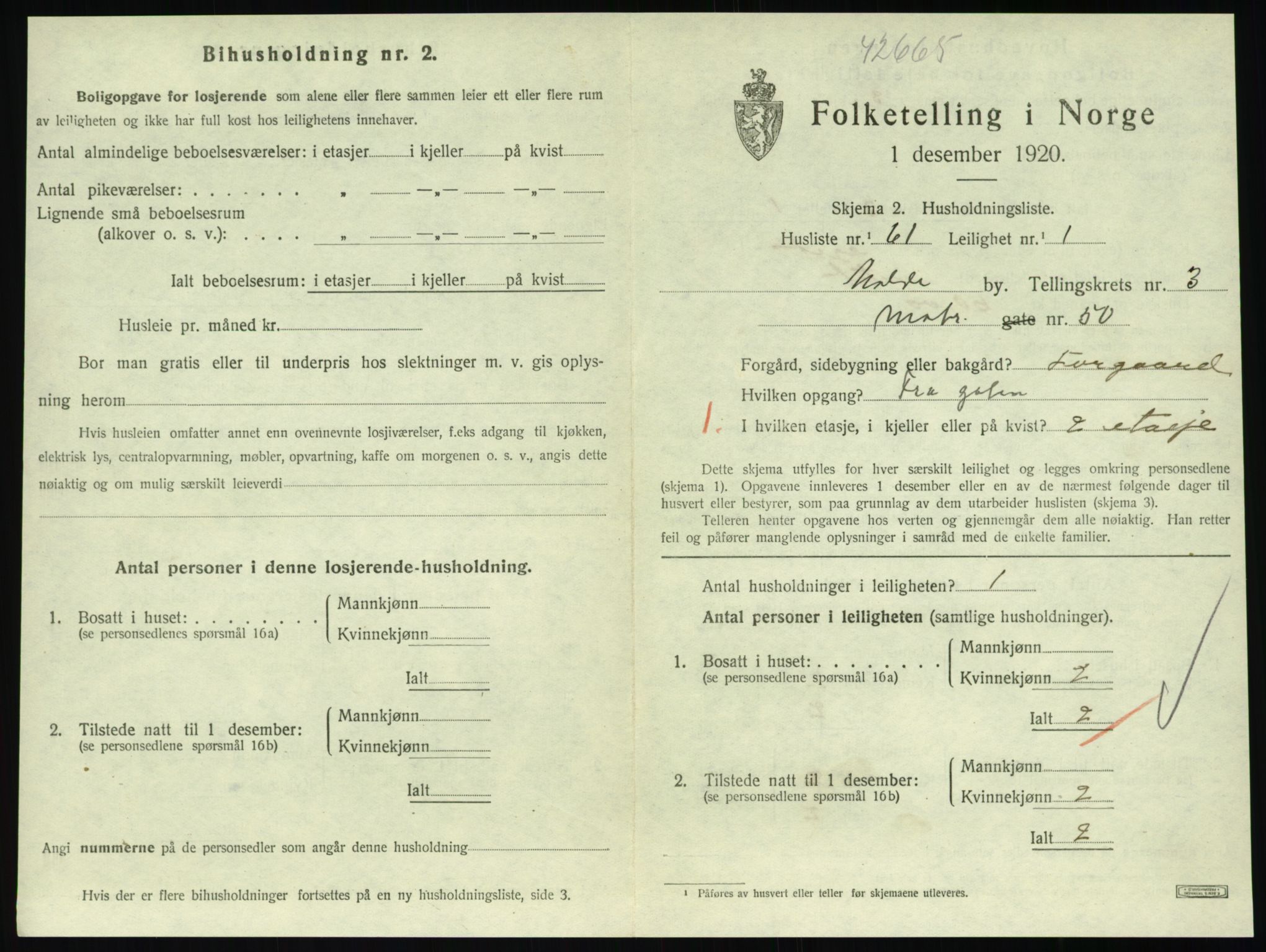 SAT, 1920 census for Molde, 1920, p. 1257