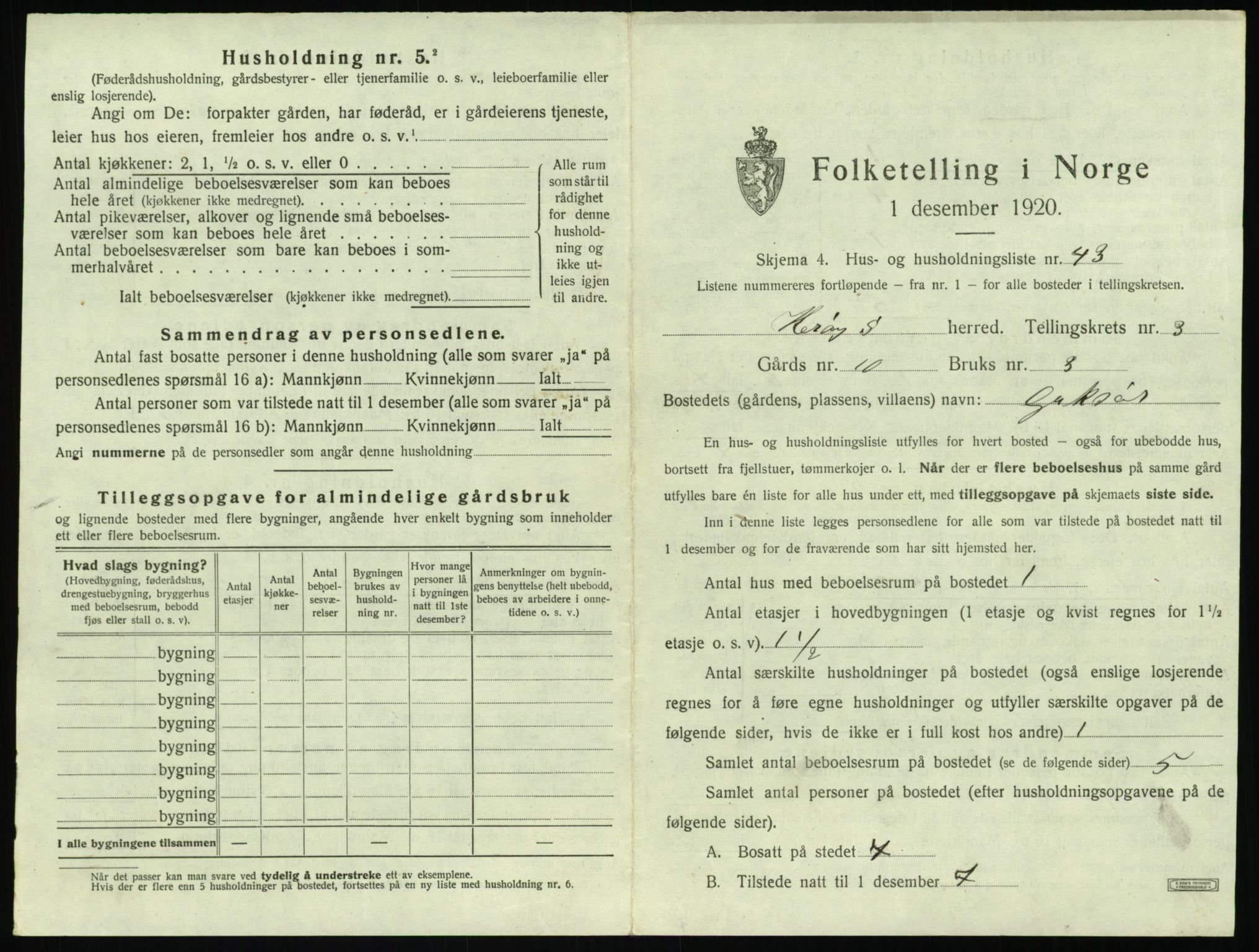 SAT, 1920 census for Herøy (MR), 1920, p. 265