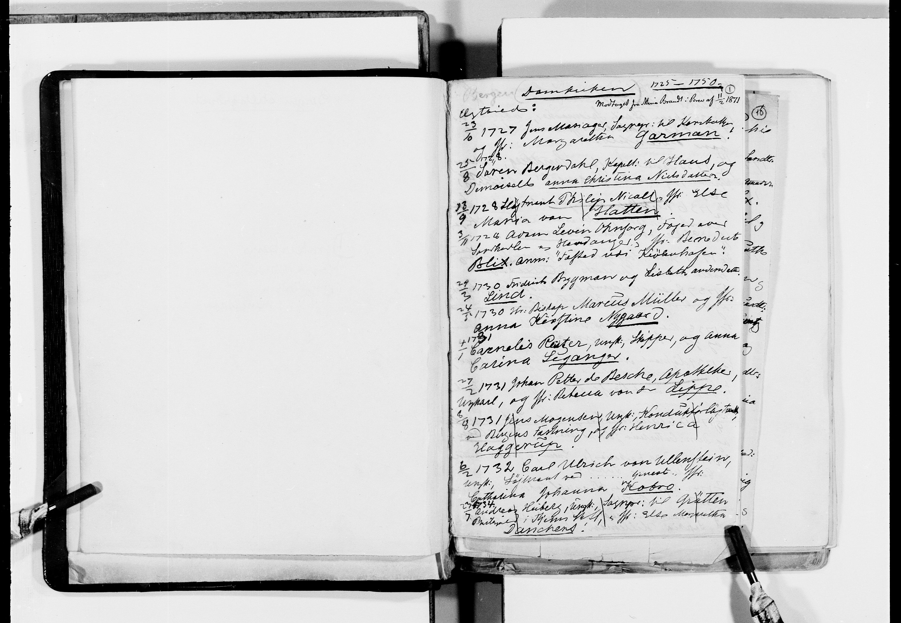 Lassens samlinger, AV/RA-PA-0051/F/Fc/L0084: Utdrag av kirkebøker X - Bergen stift og Trondheim stift: Bergen stiftsprosti, Nordfjord prosti, Trondheim stiftsprosti, Gauldal prosti, Strinda prosti, Nordre Fosen prosti, Søndre Innherad prosti og Nordre Innherad prosti, 1689-1865, p. 6