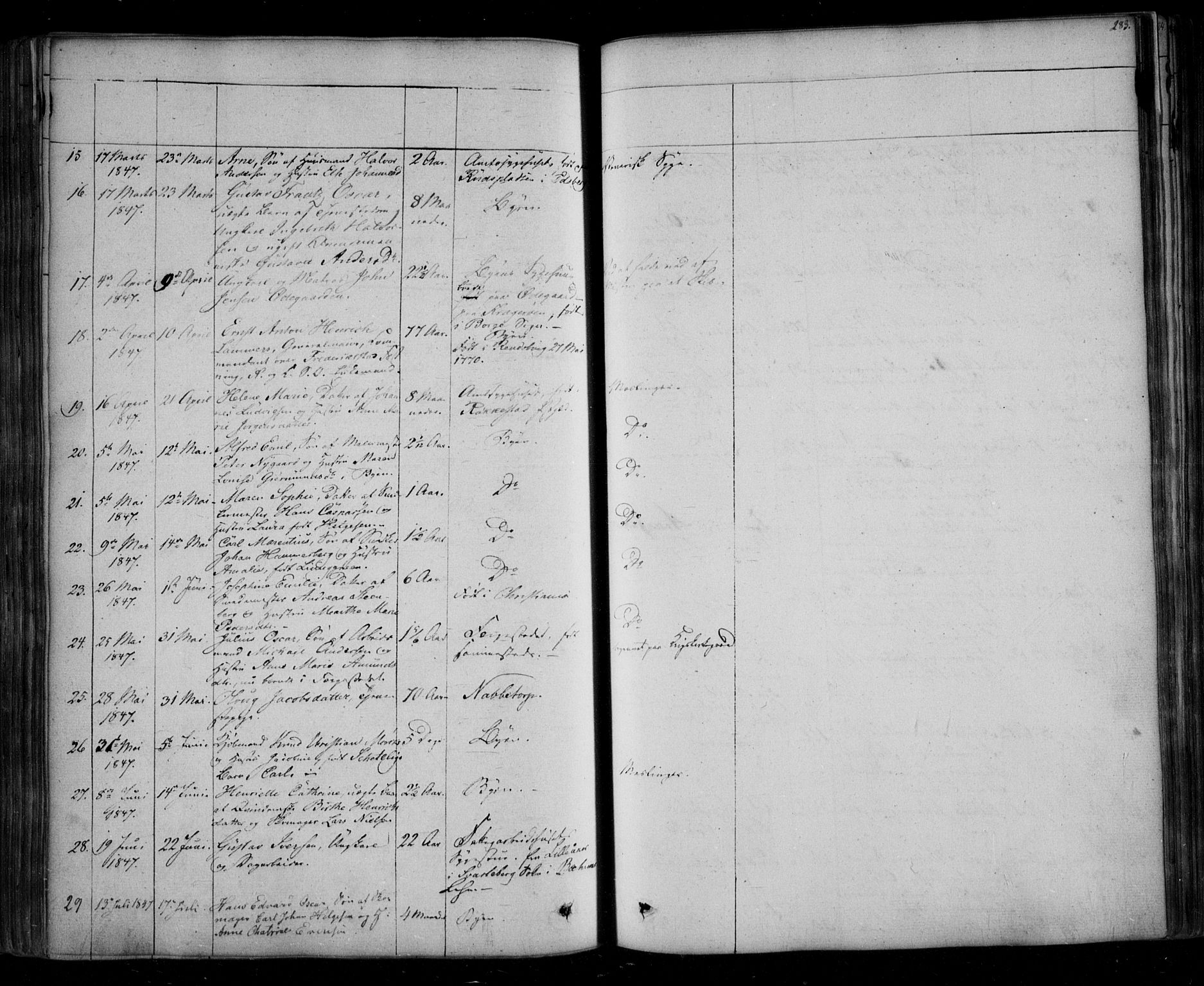 Fredrikstad prestekontor Kirkebøker, AV/SAO-A-11082/F/Fa/L0005: Parish register (official) no. 5, 1835-1856, p. 283