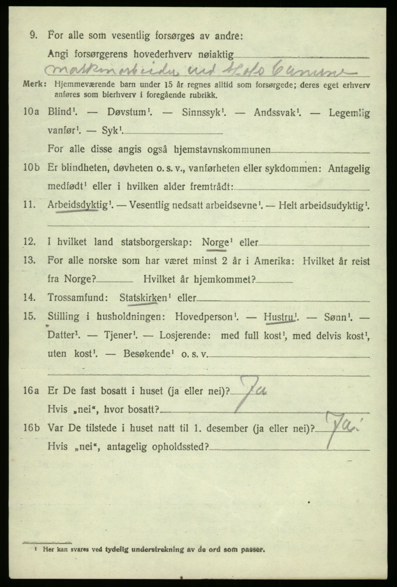 SAB, 1920 census for Fana, 1920, p. 18164