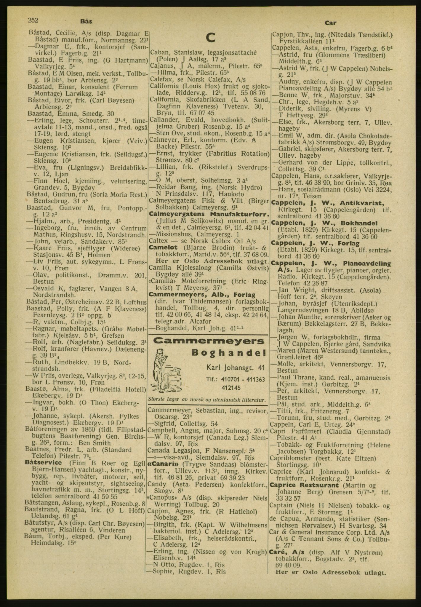 Kristiania/Oslo adressebok, PUBL/-, 1952, p. 252