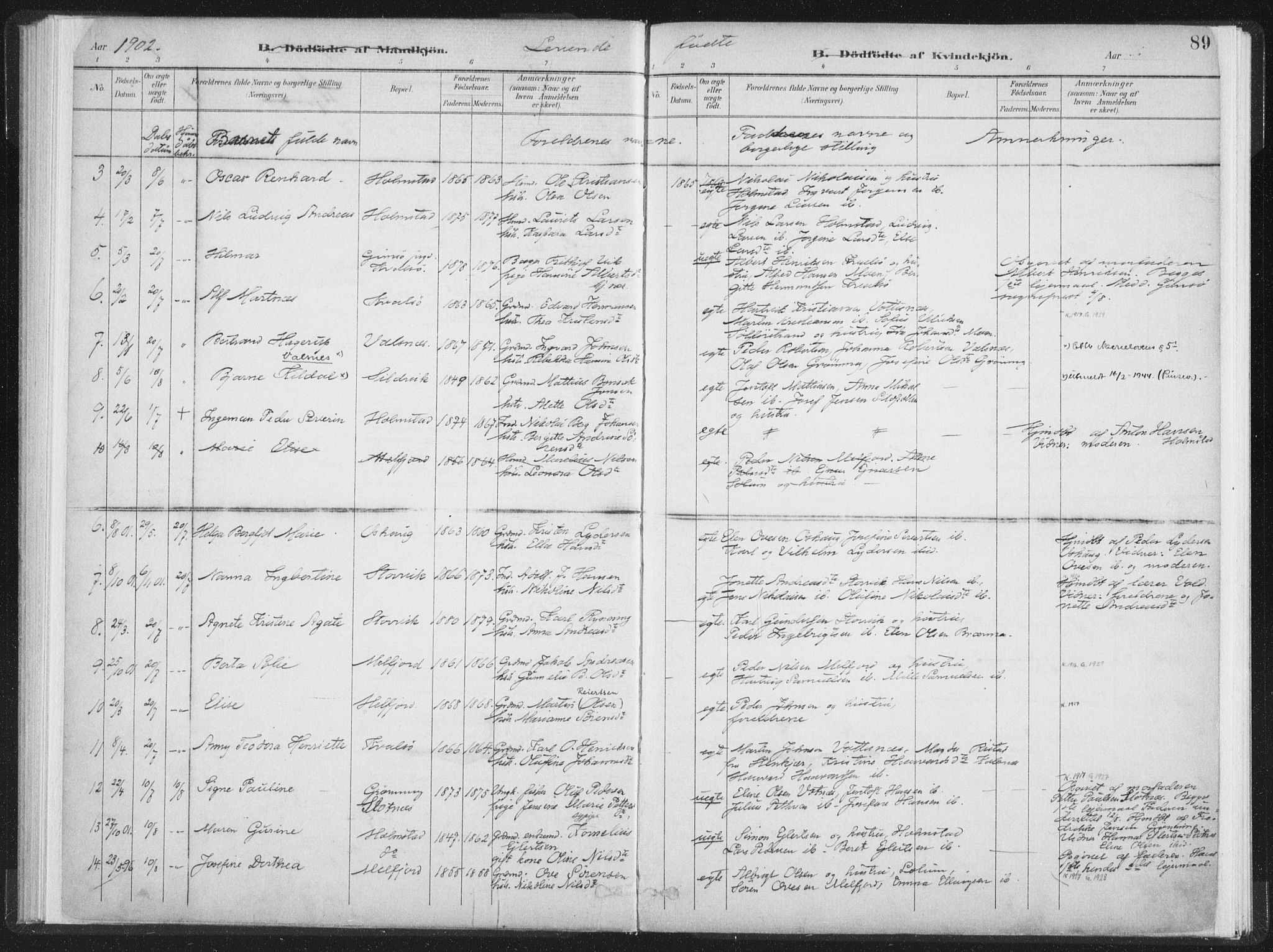 Ministerialprotokoller, klokkerbøker og fødselsregistre - Nordland, SAT/A-1459/890/L1286: Parish register (official) no. 890A01, 1882-1902, p. 89
