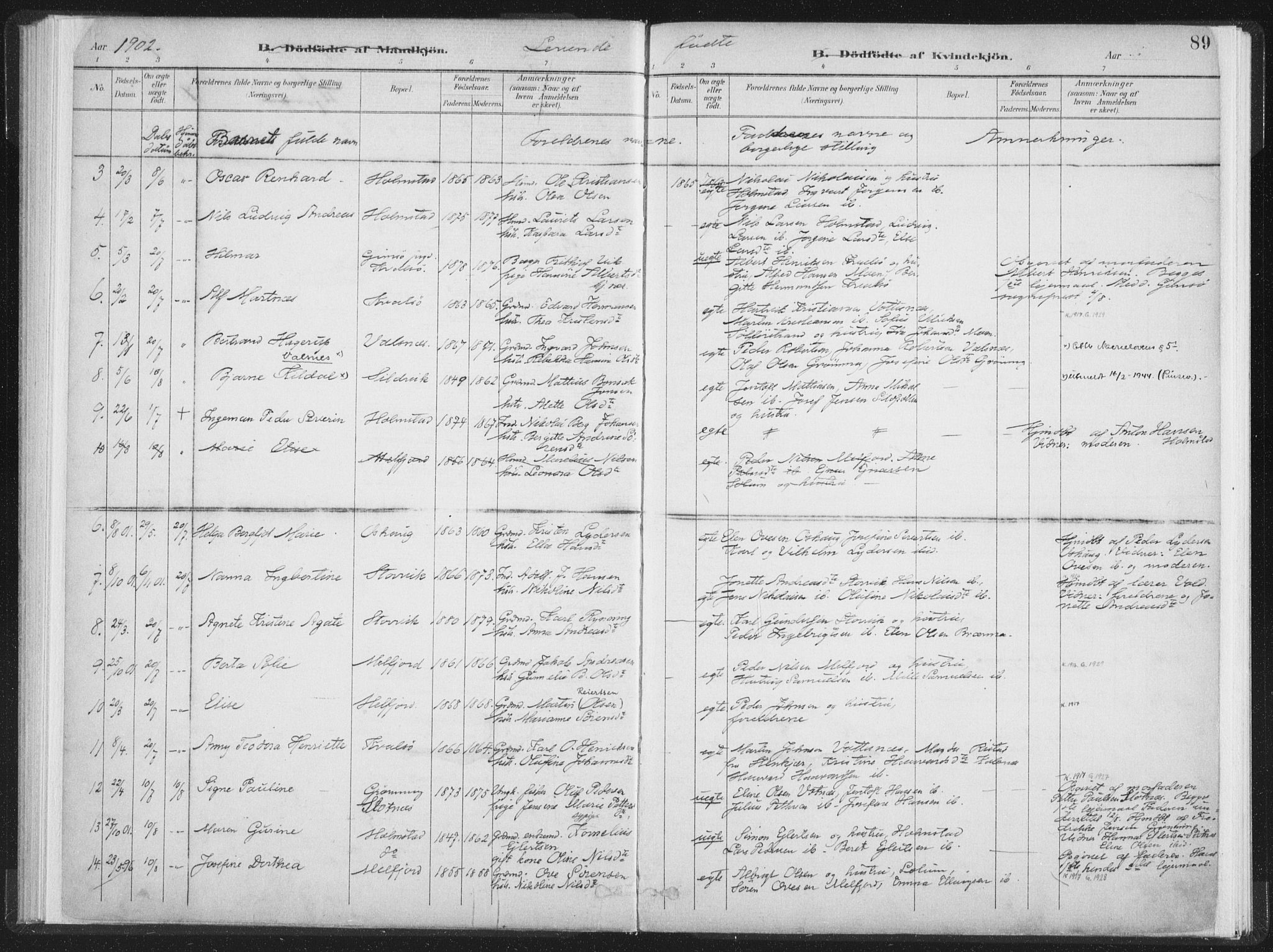 Ministerialprotokoller, klokkerbøker og fødselsregistre - Nordland, AV/SAT-A-1459/890/L1286: Parish register (official) no. 890A01, 1882-1902, p. 89