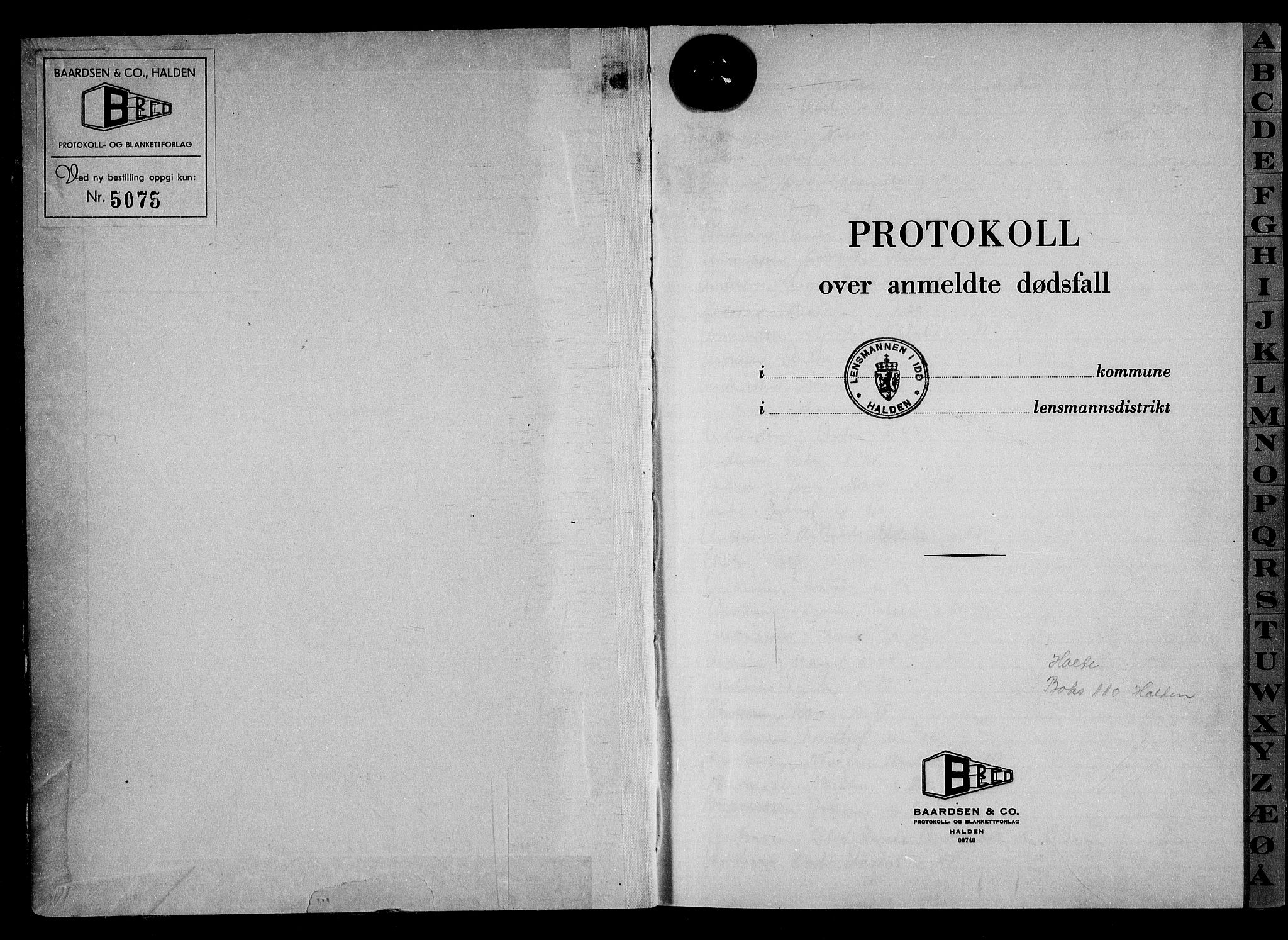 Idd lensmannsarkiv, AV/SAO-A-10633/H/Ha/L0014: Dødsfallsprotokoll, 1964-1968