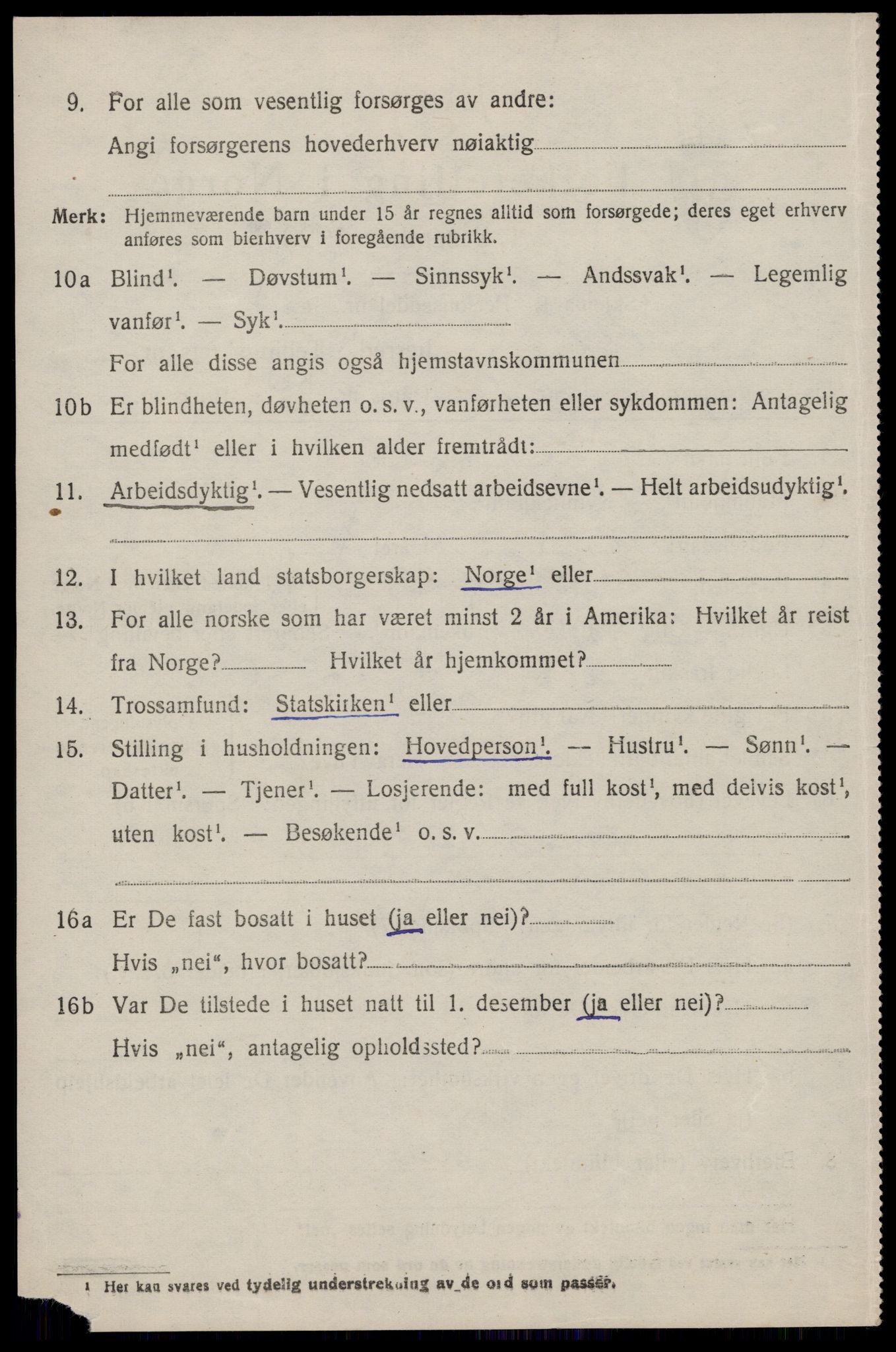 SAST, 1920 census for Suldal, 1920, p. 1337