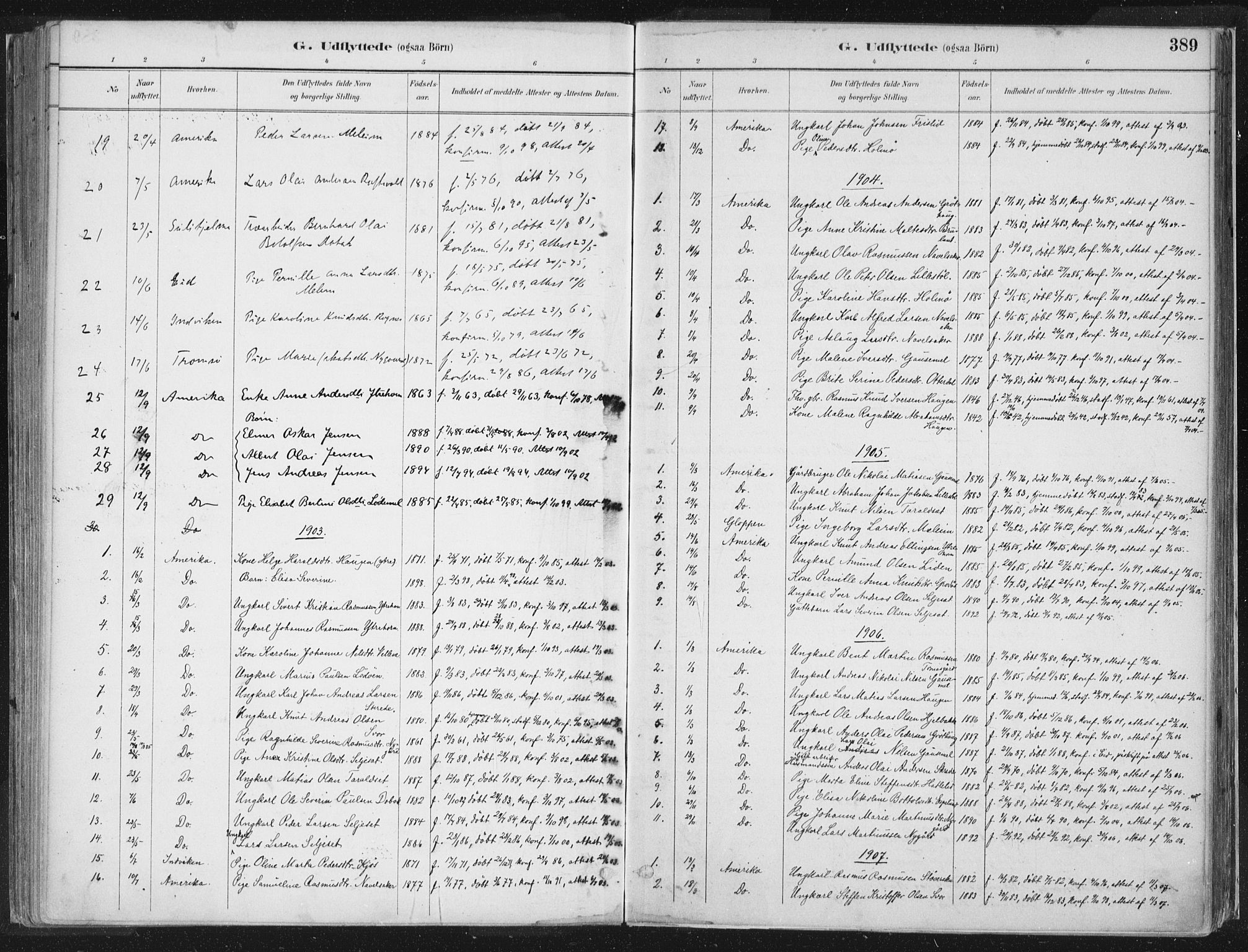Hornindal sokneprestembete, SAB/A-82401/H/Haa/Haaa/L0003/0002: Parish register (official) no. A 3B, 1885-1917, p. 389