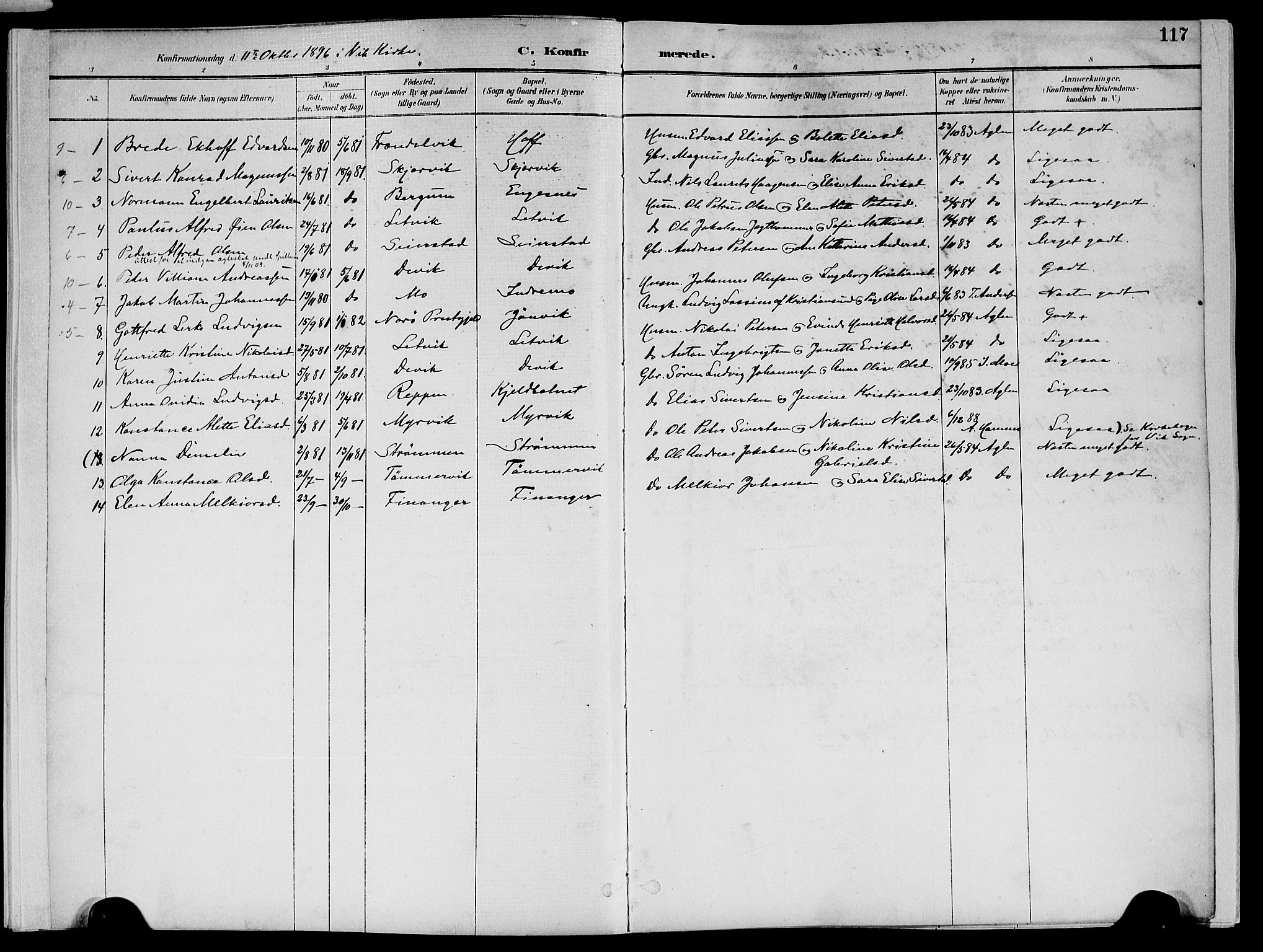 Ministerialprotokoller, klokkerbøker og fødselsregistre - Nord-Trøndelag, SAT/A-1458/773/L0617: Parish register (official) no. 773A08, 1887-1910, p. 117
