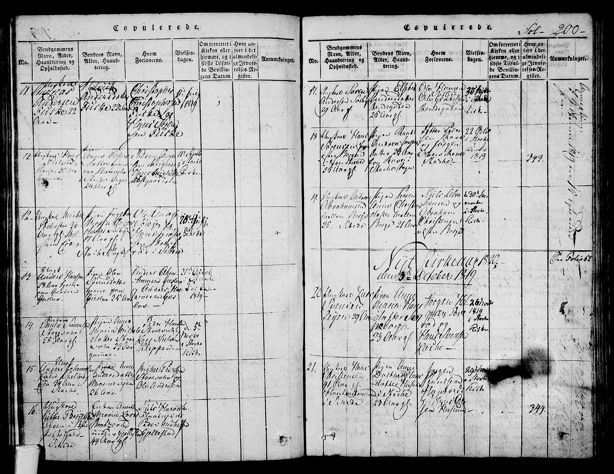 Stokke kirkebøker, SAKO/A-320/F/Fa/L0005: Parish register (official) no. I 5, 1815-1826, p. 200