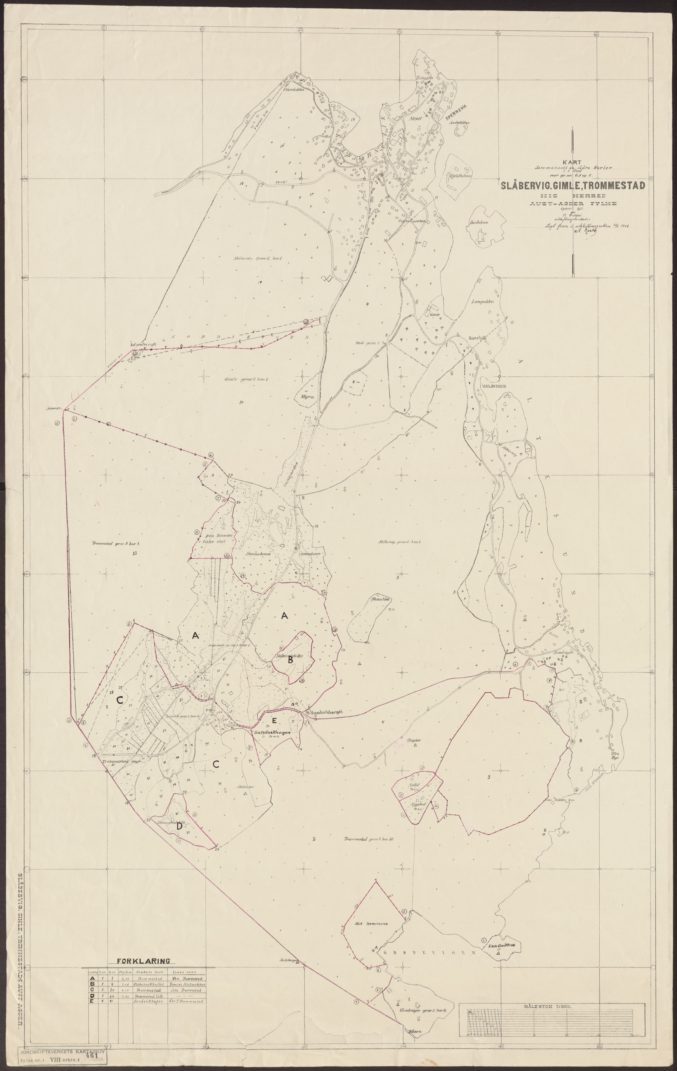 Jordskifteverkets kartarkiv, AV/RA-S-3929/T, 1859-1988, p. 665