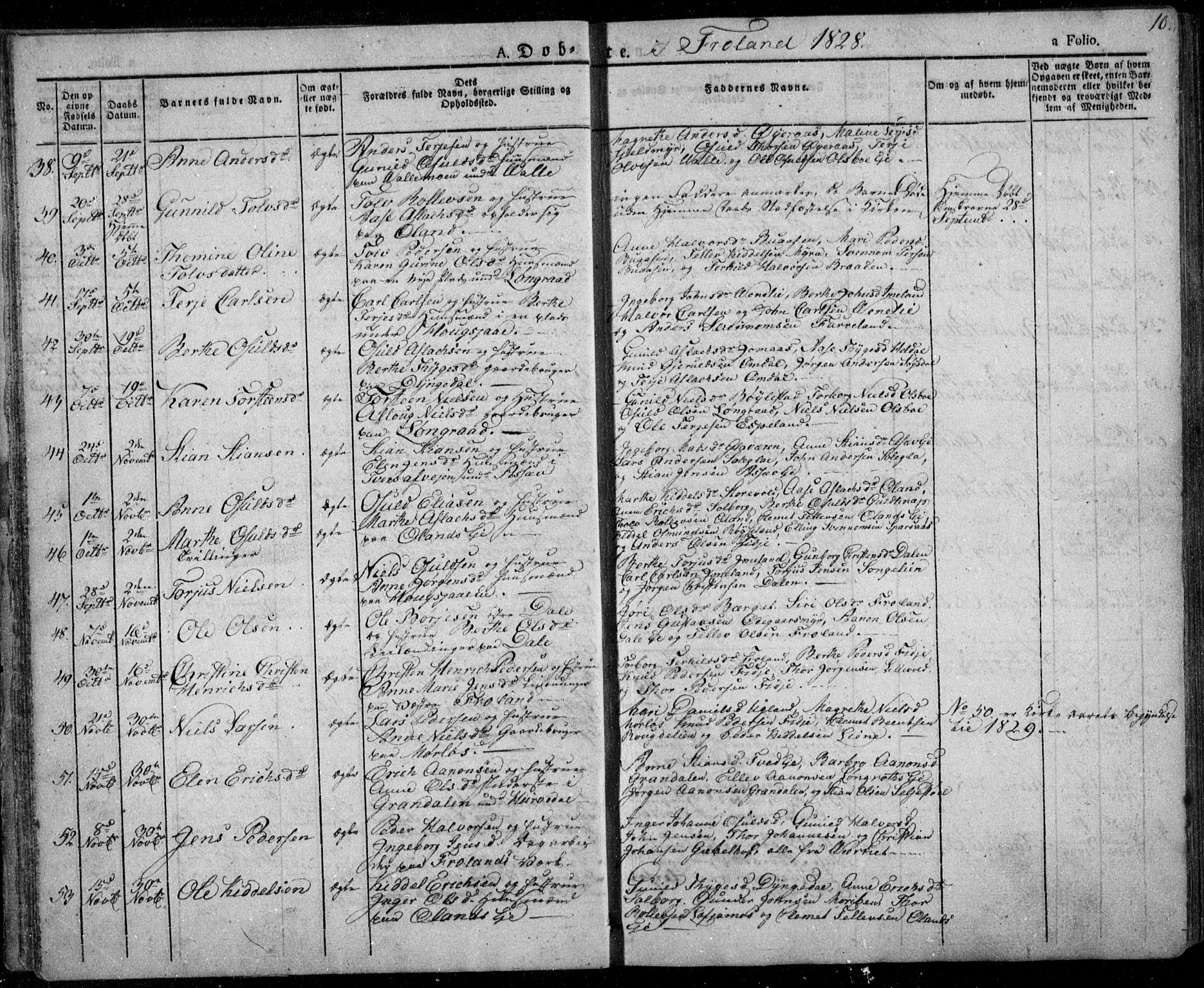 Froland sokneprestkontor, AV/SAK-1111-0013/F/Fa/L0001: Parish register (official) no. A 1, 1827-1844, p. 10