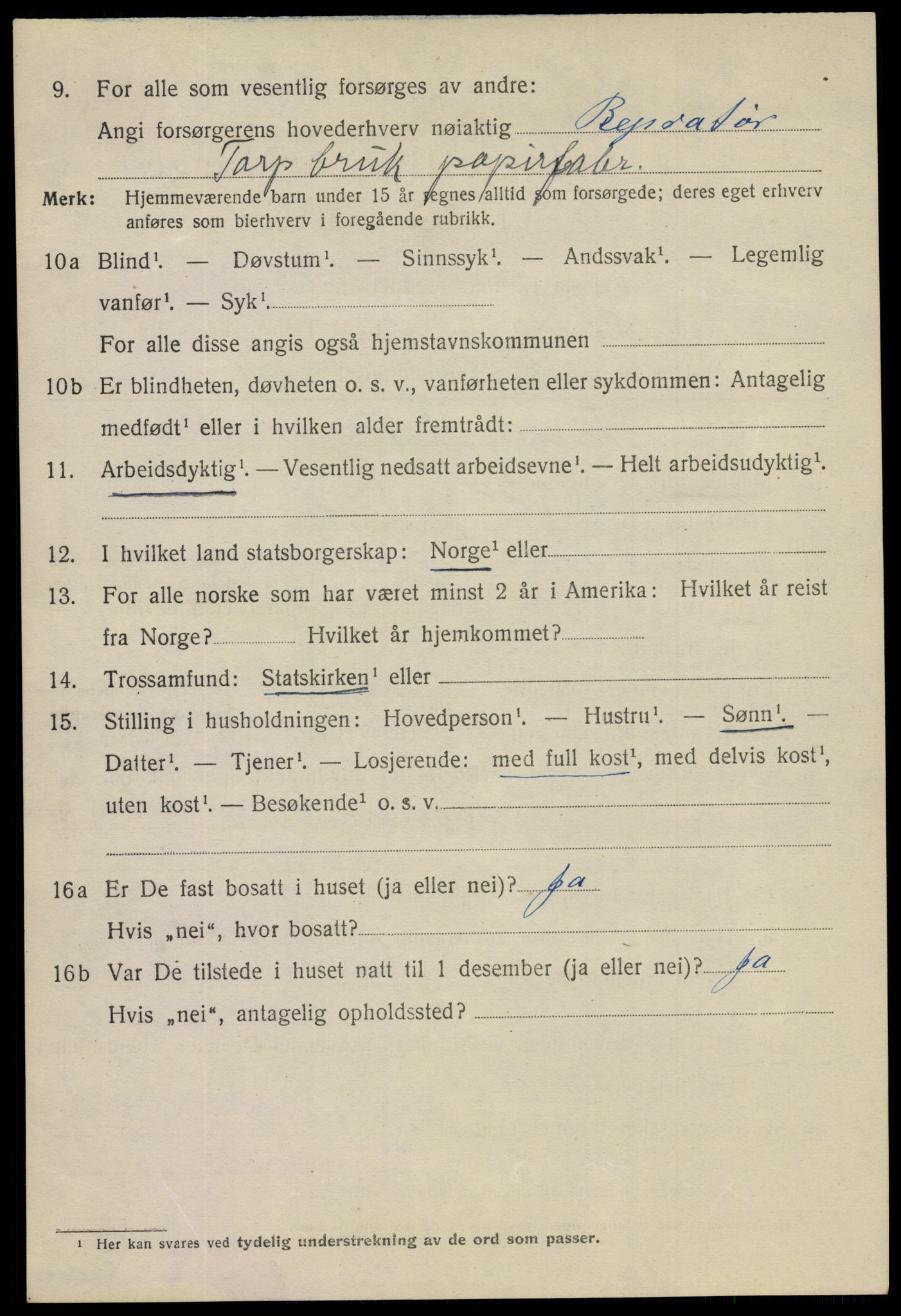 SAO, 1920 census for Fredrikstad, 1920, p. 15494