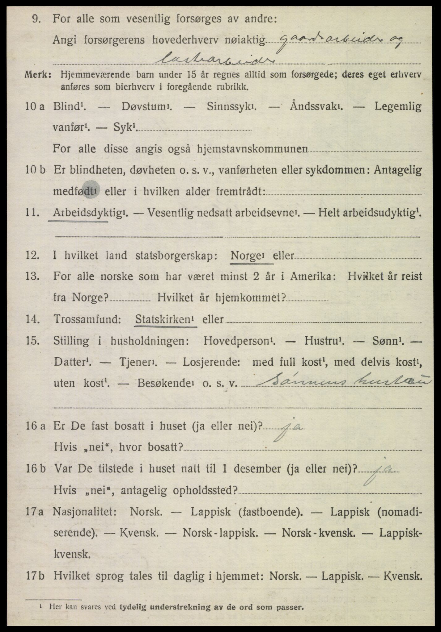 SAT, 1920 census for Otterøy, 1920, p. 1412