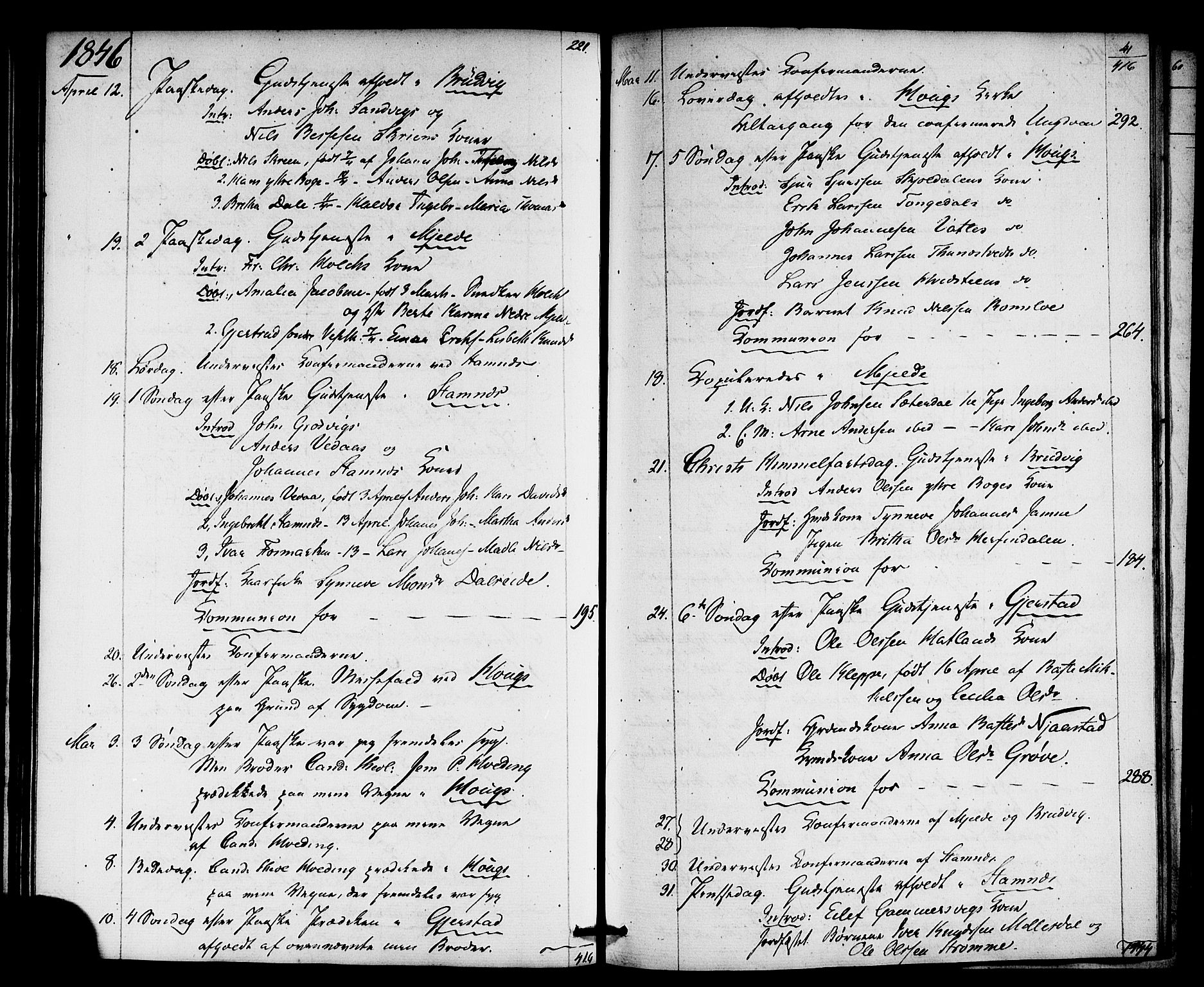 Haus sokneprestembete, SAB/A-75601: Curate's parish register no. A 2, 1841-1850, p. 41