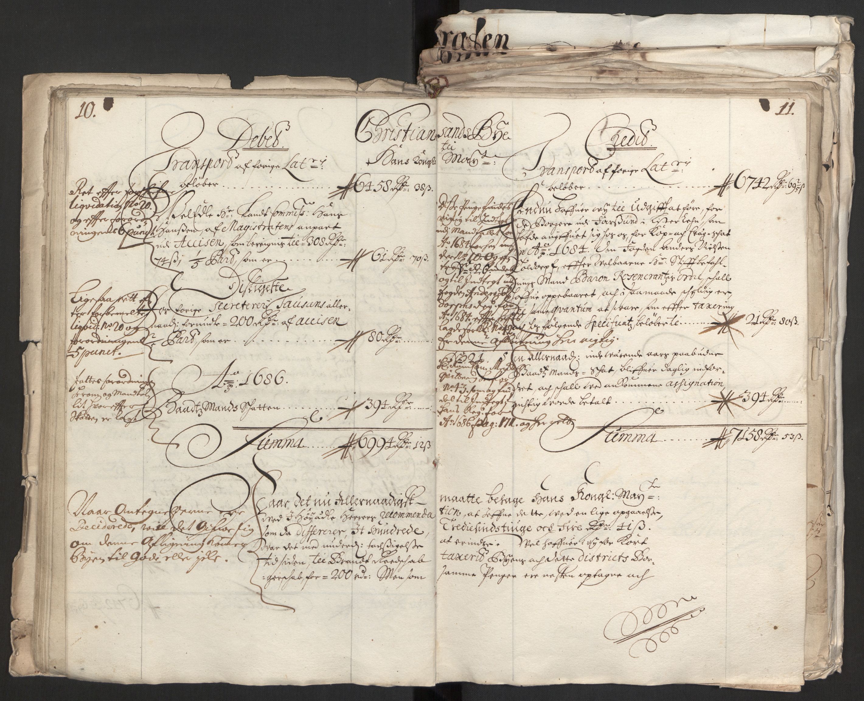 Rentekammeret inntil 1814, Reviderte regnskaper, Byregnskaper, RA/EA-4066/R/Rm/L0258: [M1] Kontribusjonsregnskap, 1664-1700, p. 41