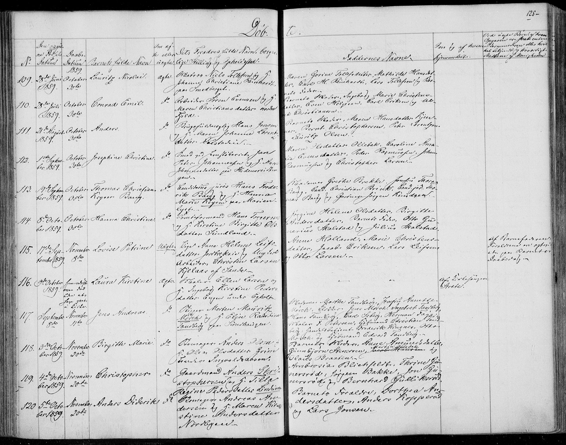 Skoger kirkebøker, AV/SAKO-A-59/F/Fa/L0003: Parish register (official) no. I 3, 1842-1861, p. 128