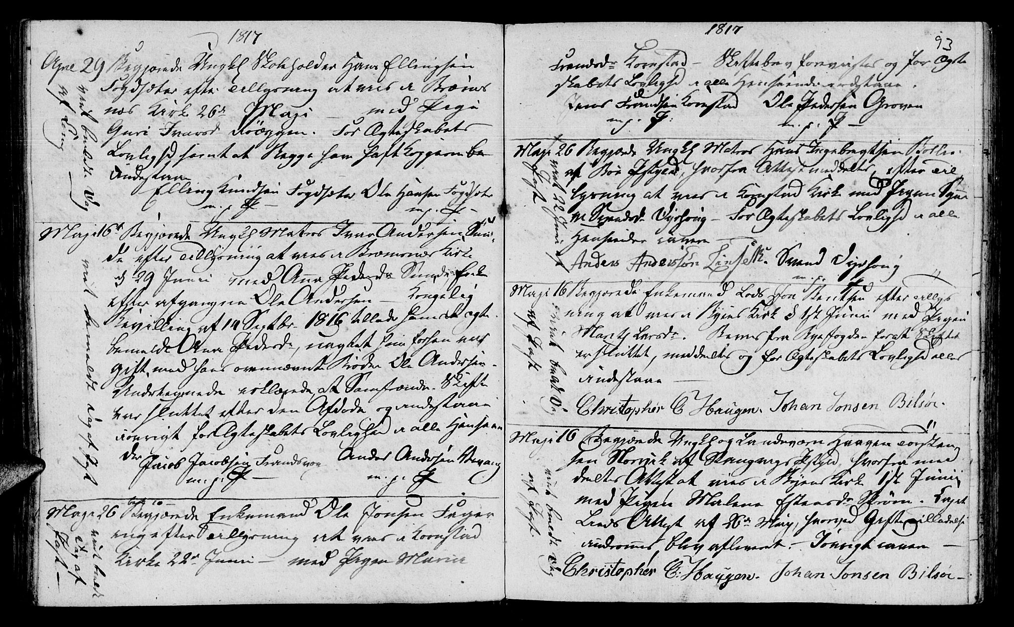 Ministerialprotokoller, klokkerbøker og fødselsregistre - Møre og Romsdal, AV/SAT-A-1454/568/L0795: Parish register (official) no. 568A04, 1802-1845, p. 93