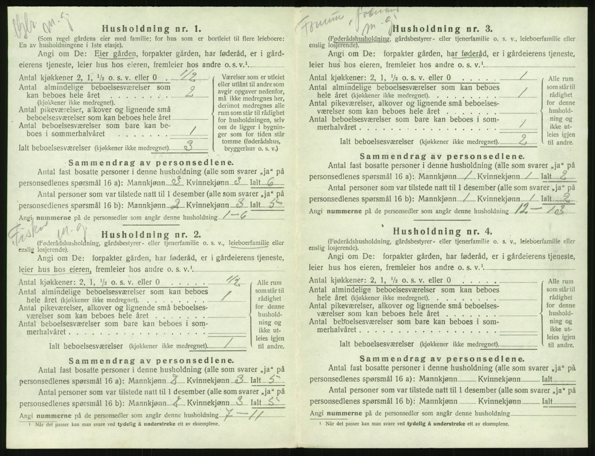 SAT, 1920 census for Borgund, 1920, p. 1999