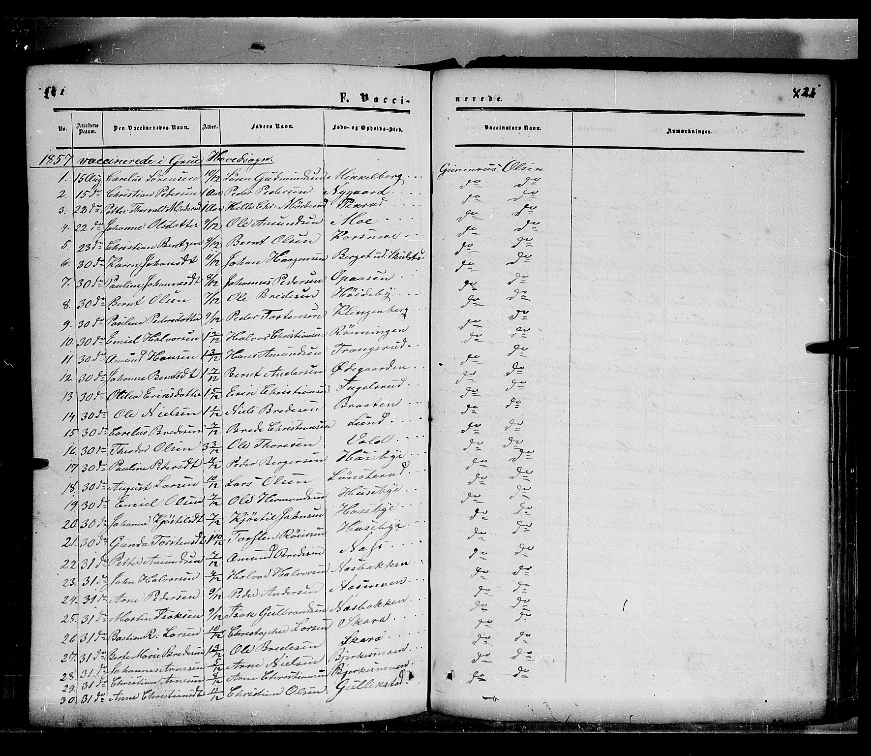 Grue prestekontor, SAH/PREST-036/H/Ha/Haa/L0009: Parish register (official) no. 9, 1859-1863, p. 425