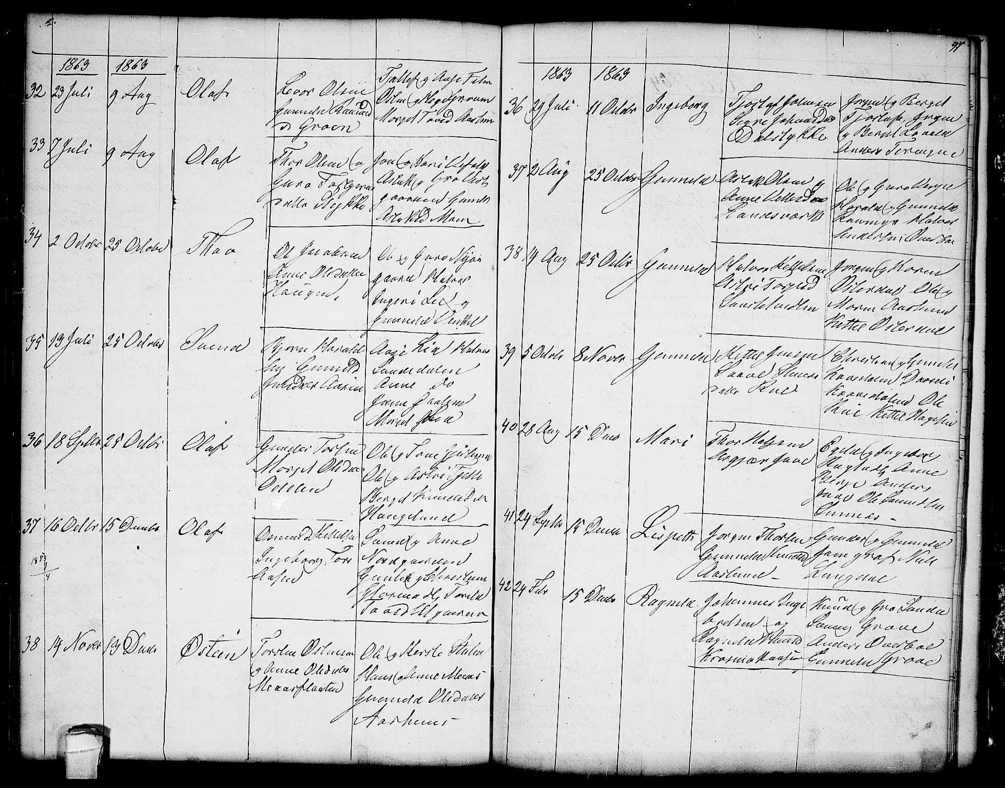 Seljord kirkebøker, AV/SAKO-A-20/G/Ga/L0002: Parish register (copy) no. I 2, 1838-1866, p. 97