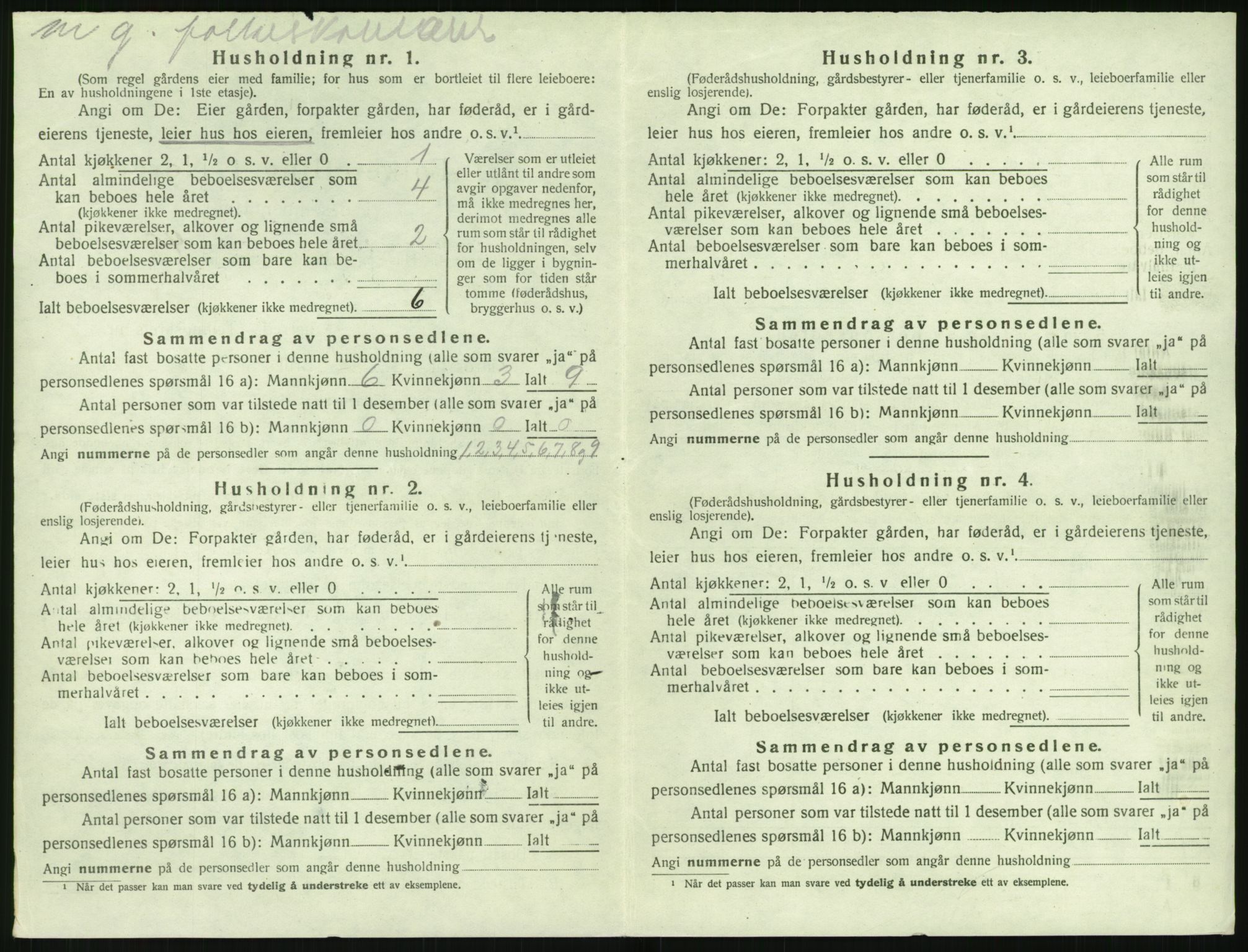 SAK, 1920 census for Øyestad, 1920, p. 981