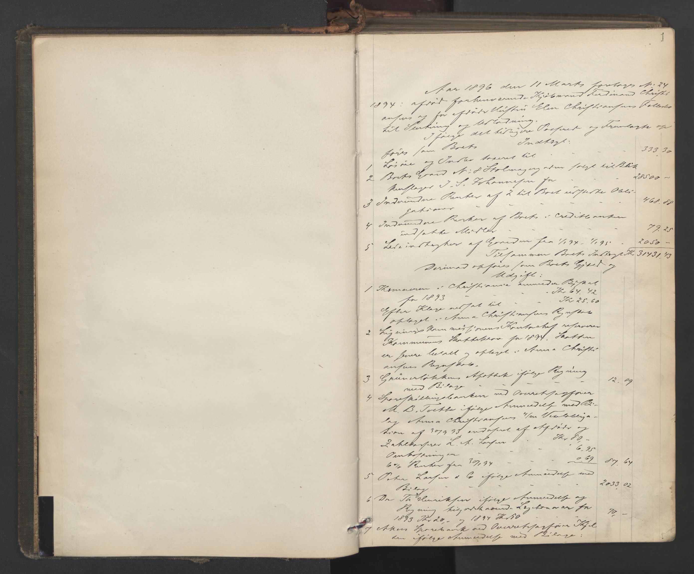 Oslo skifterett, AV/SAO-A-10383/H/Hd/Hda/L0017: Skifteutlodningsprotokoll, 1896-1897, p. 1a