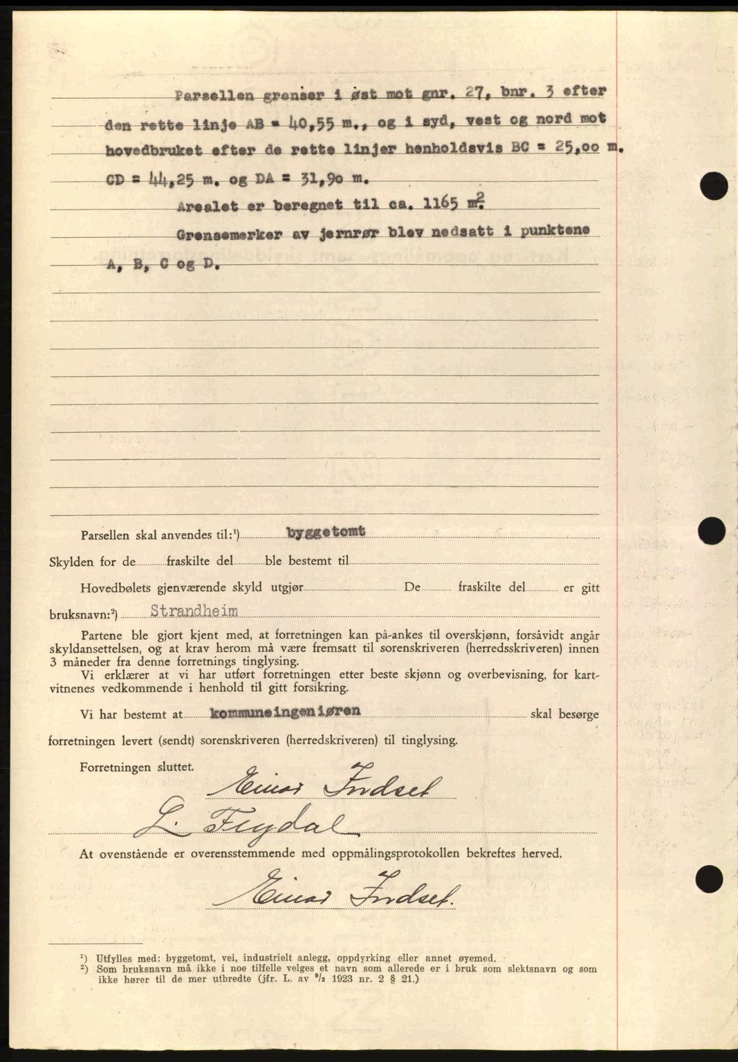 Romsdal sorenskriveri, AV/SAT-A-4149/1/2/2C: Mortgage book no. A14, 1943-1943, Diary no: : 1134/1943